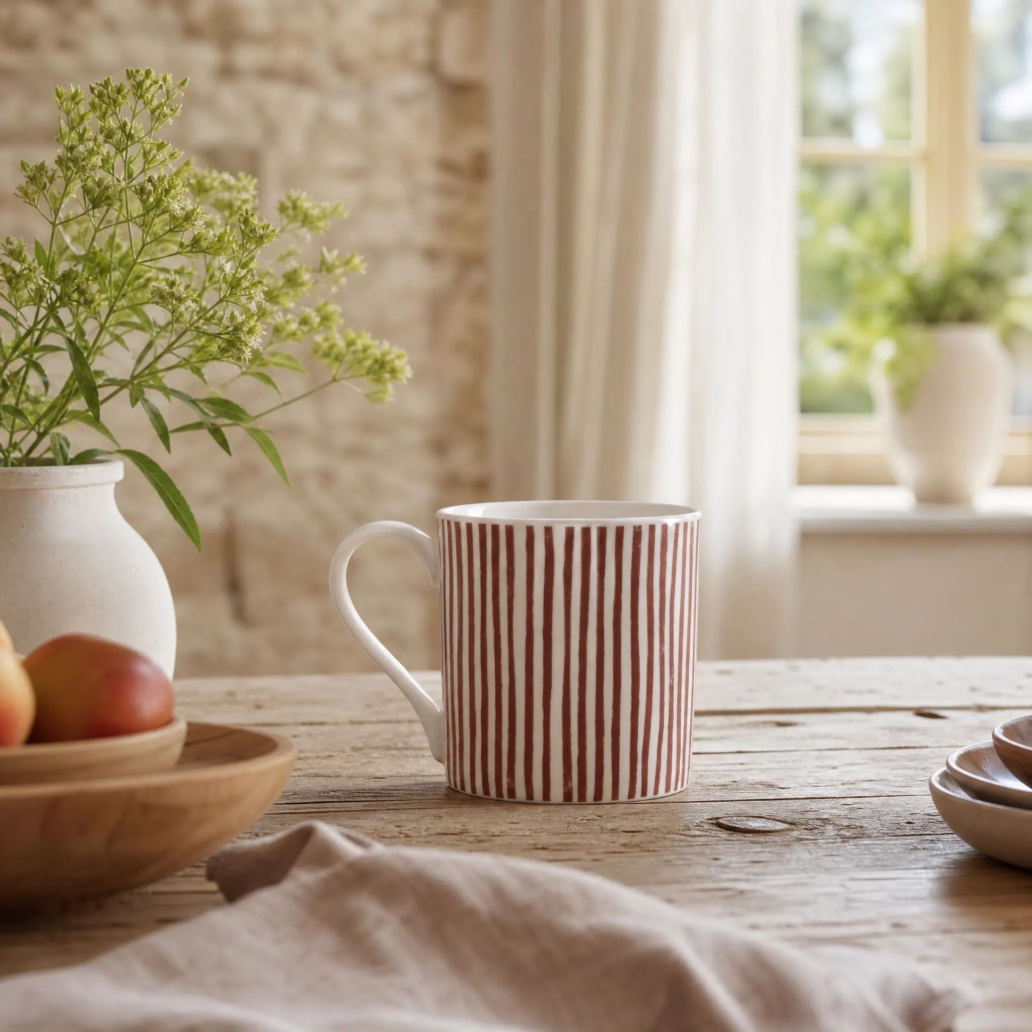 Sam Wilson Pink Striped Large Mug