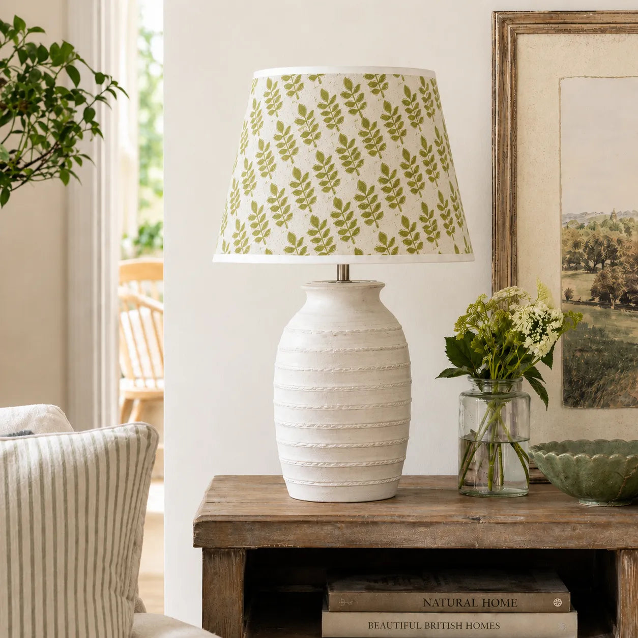 Ribbed Ceramic Lampbase