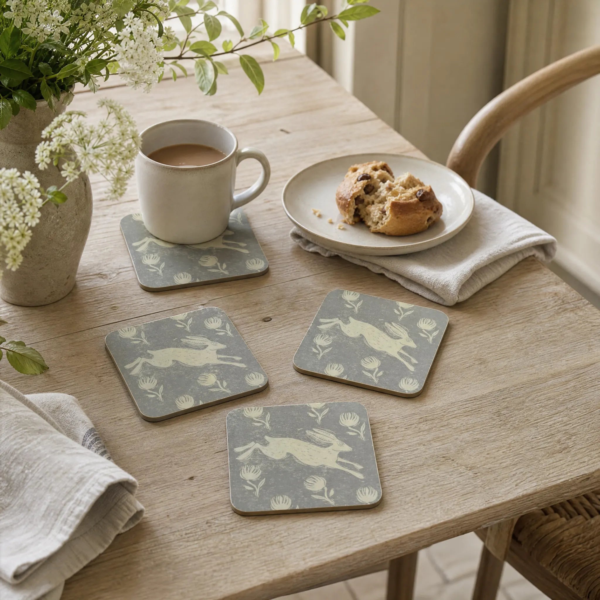 Sam Wilson Running Hare Coasters - Set of 4