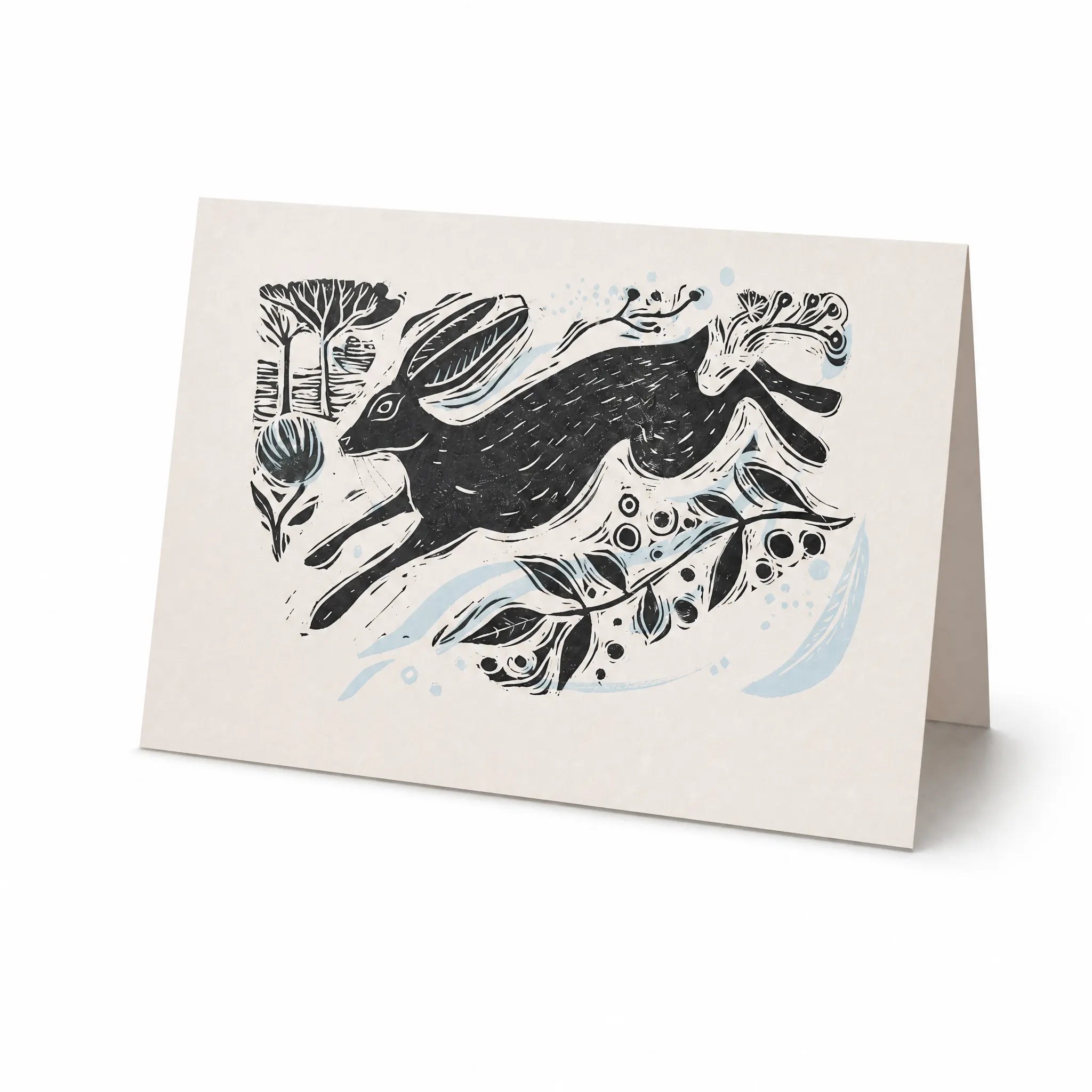 Sam Wilson Running Hare Greetings Card