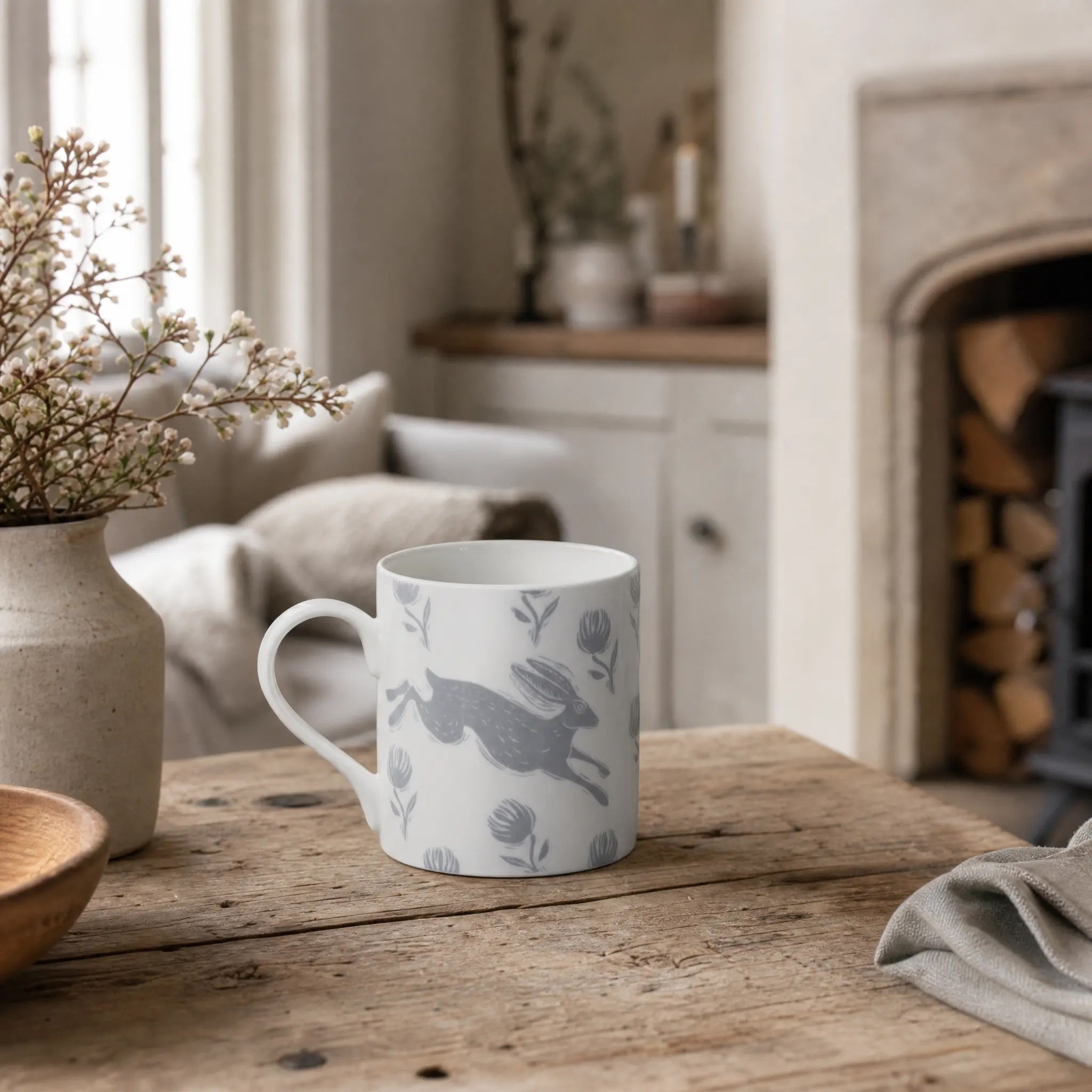 Sam Wilson Running Hare Large Pattern Mug