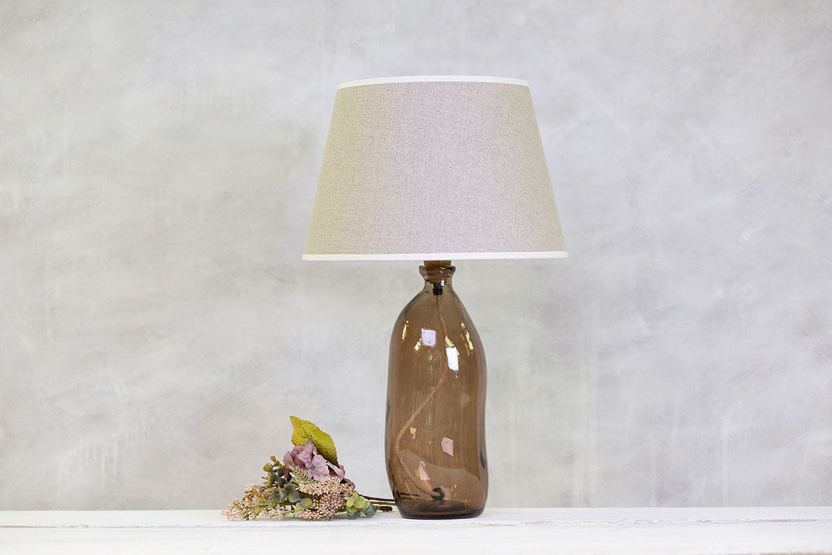 Recycled Glass Bottle Lamp - Smoke