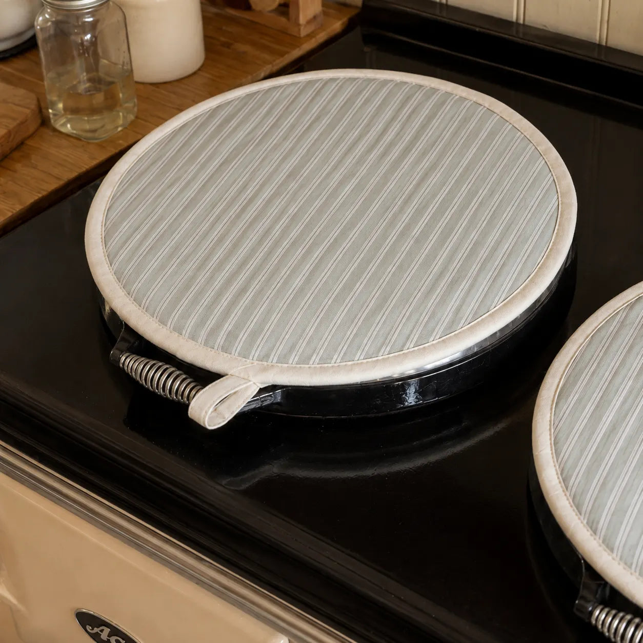 Sam Wilson Sage Green Heritage Stripe AGA Cover