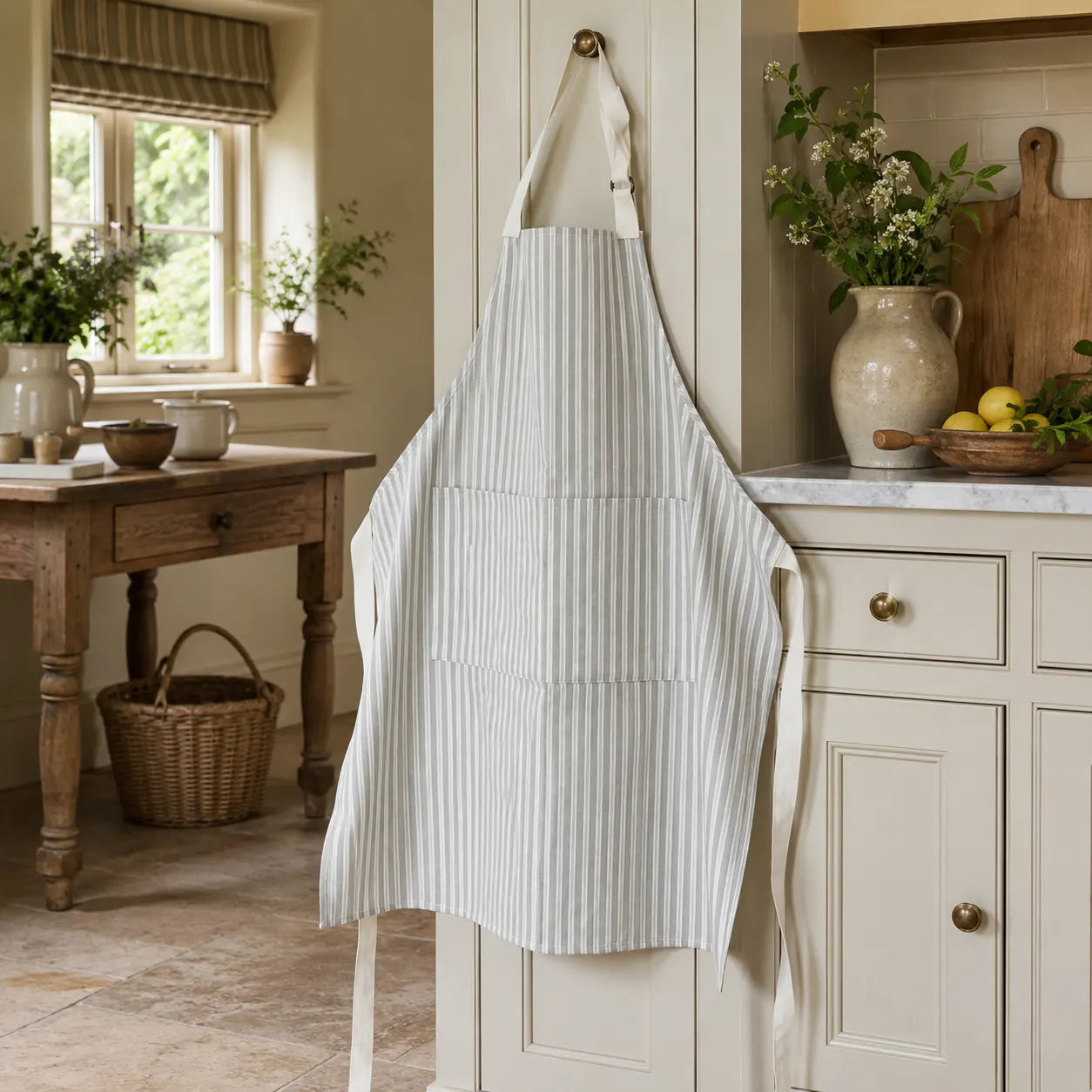 Sam Wilson Sage Green Heritage Stripe Apron