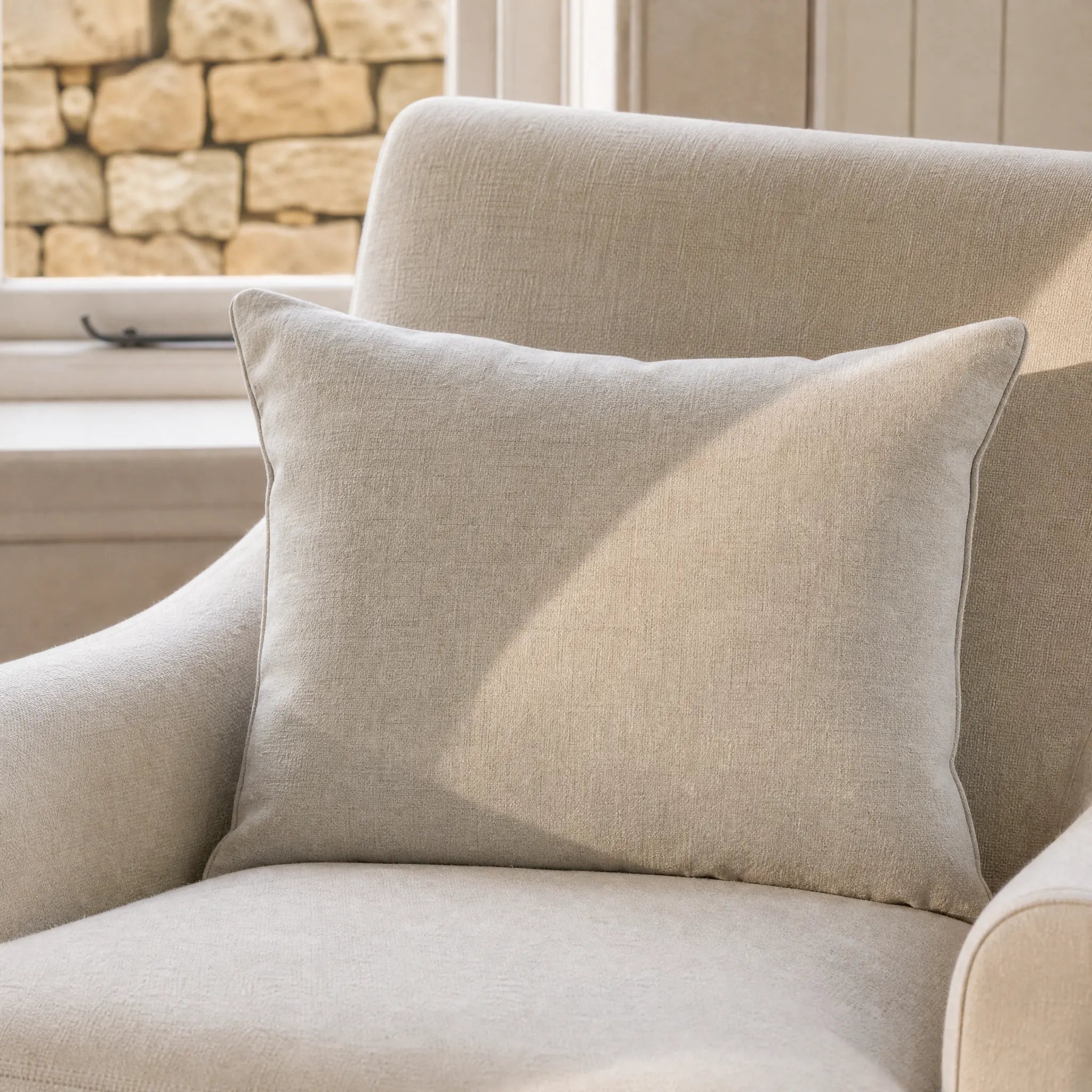 Sam Wilson Stucco Fine Linen Rectangle Cushion