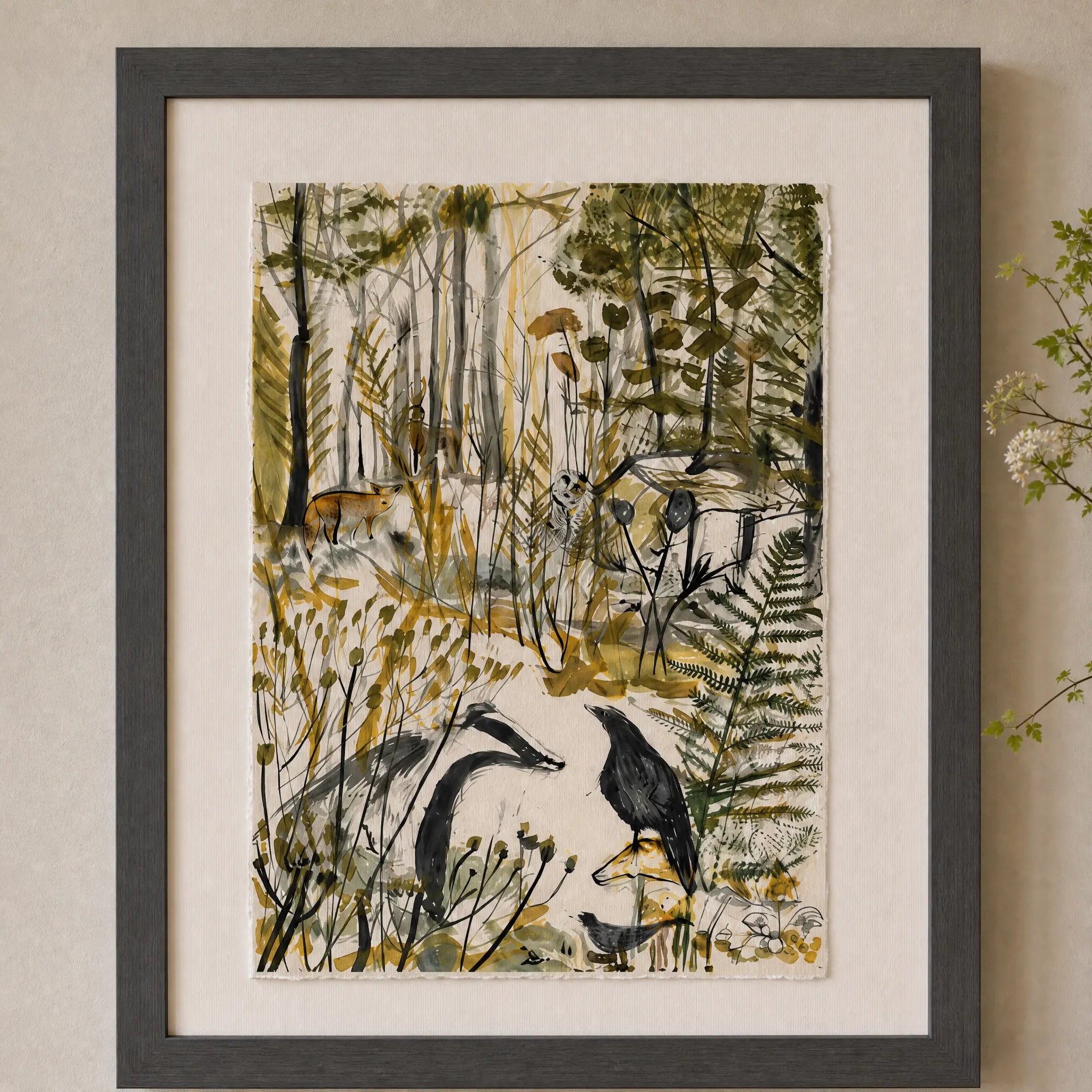 Sam Wilson The Badger and The Crow Print