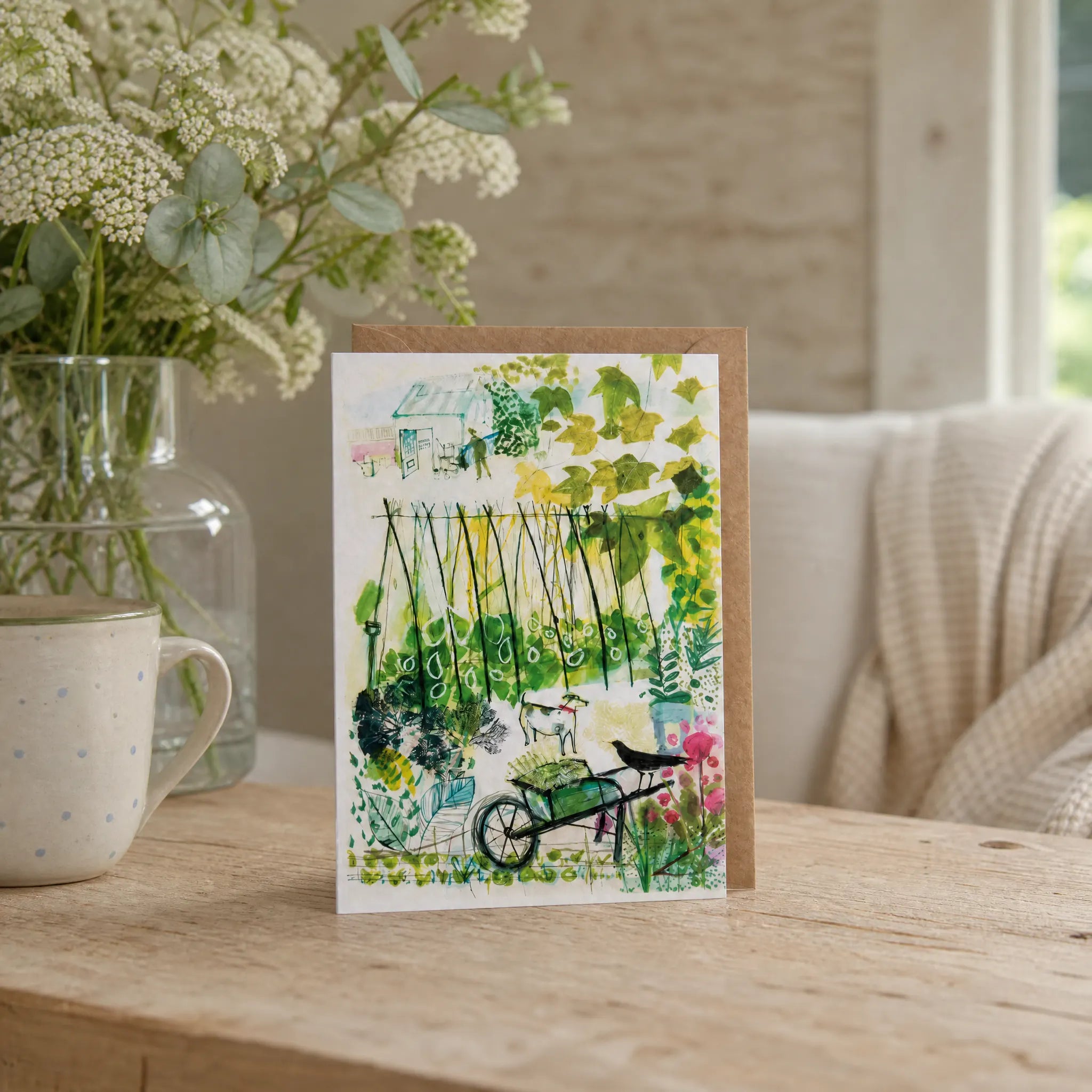 Sam Wilson The Dog & The Blackbird  Greetings Card