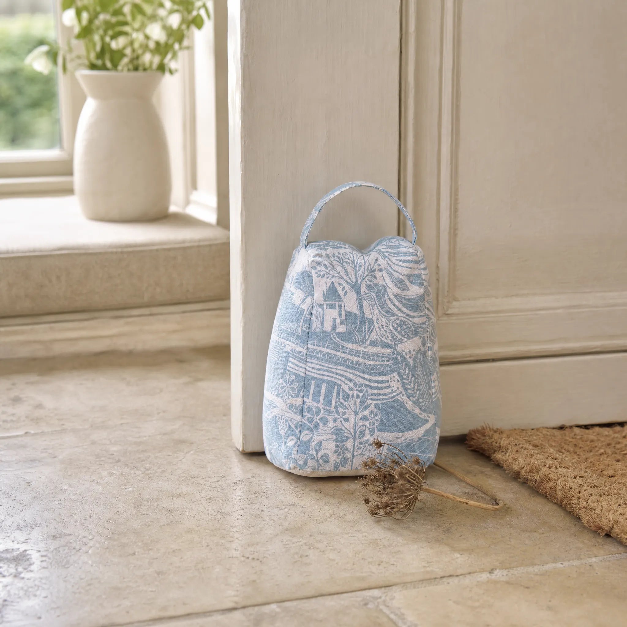 Sam Wilson Through The Fields Duck Egg Blue Doorstop