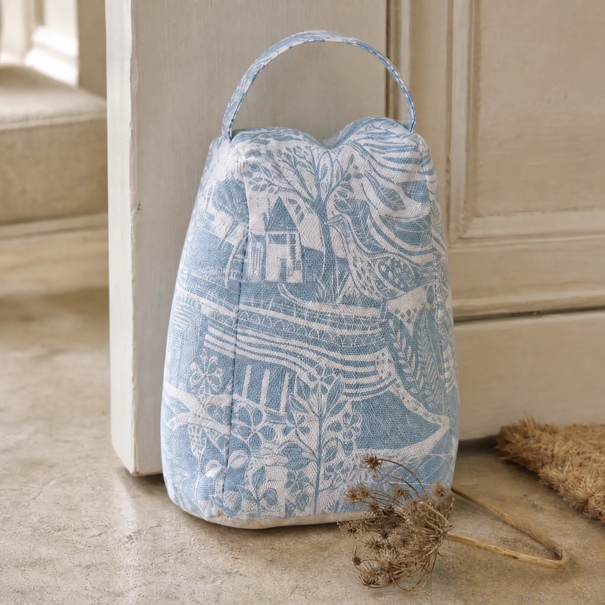 Sam Wilson Through The Fields Duck Egg Blue Doorstop