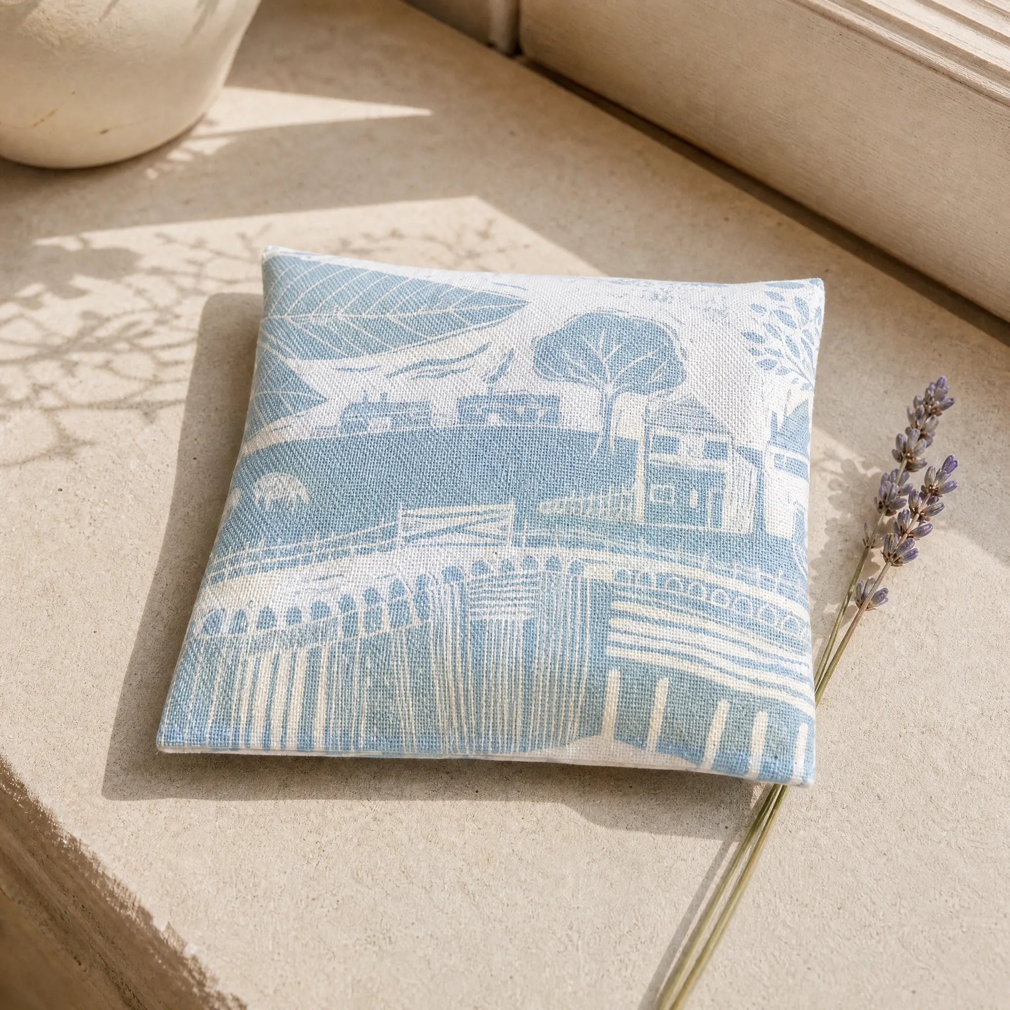 Sam Wilson Through The Fields Duck Egg Blue Lavender Bag
