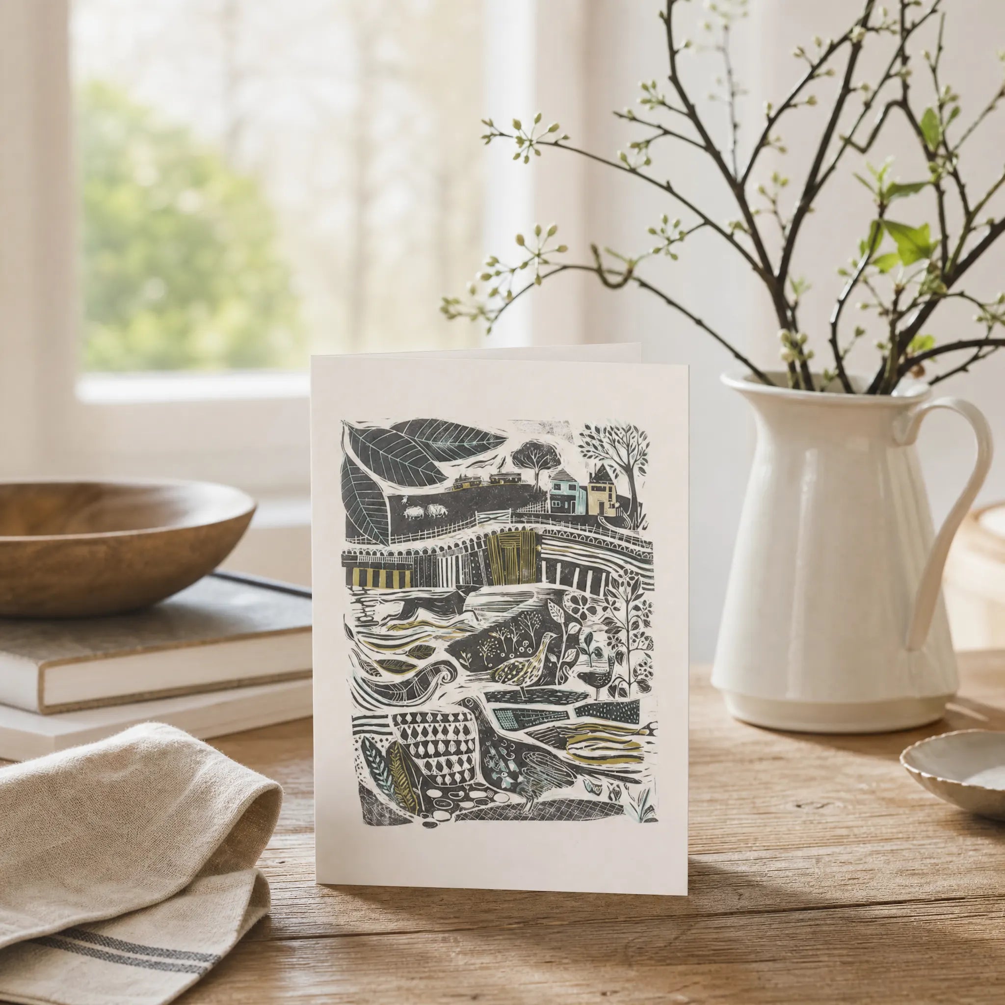 Sam Wilson Through The Fields Greetings Card