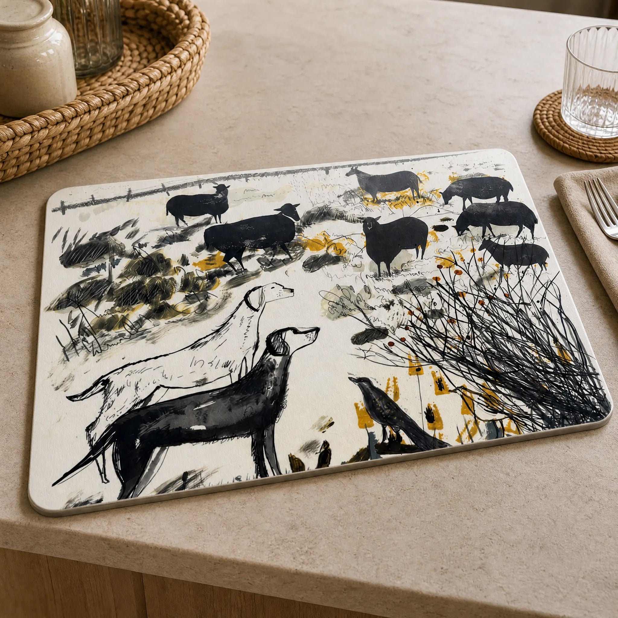 Sam Wilson Watching Sheep Placemat