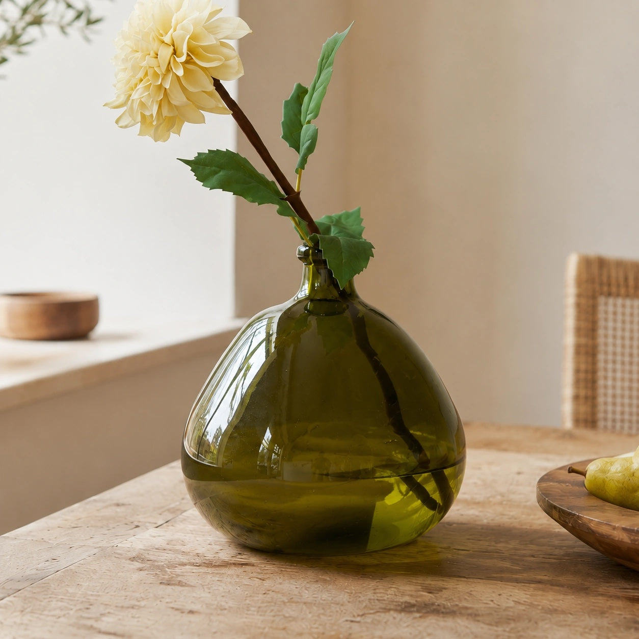 Recycled Glass Balloon Vase - Smoke