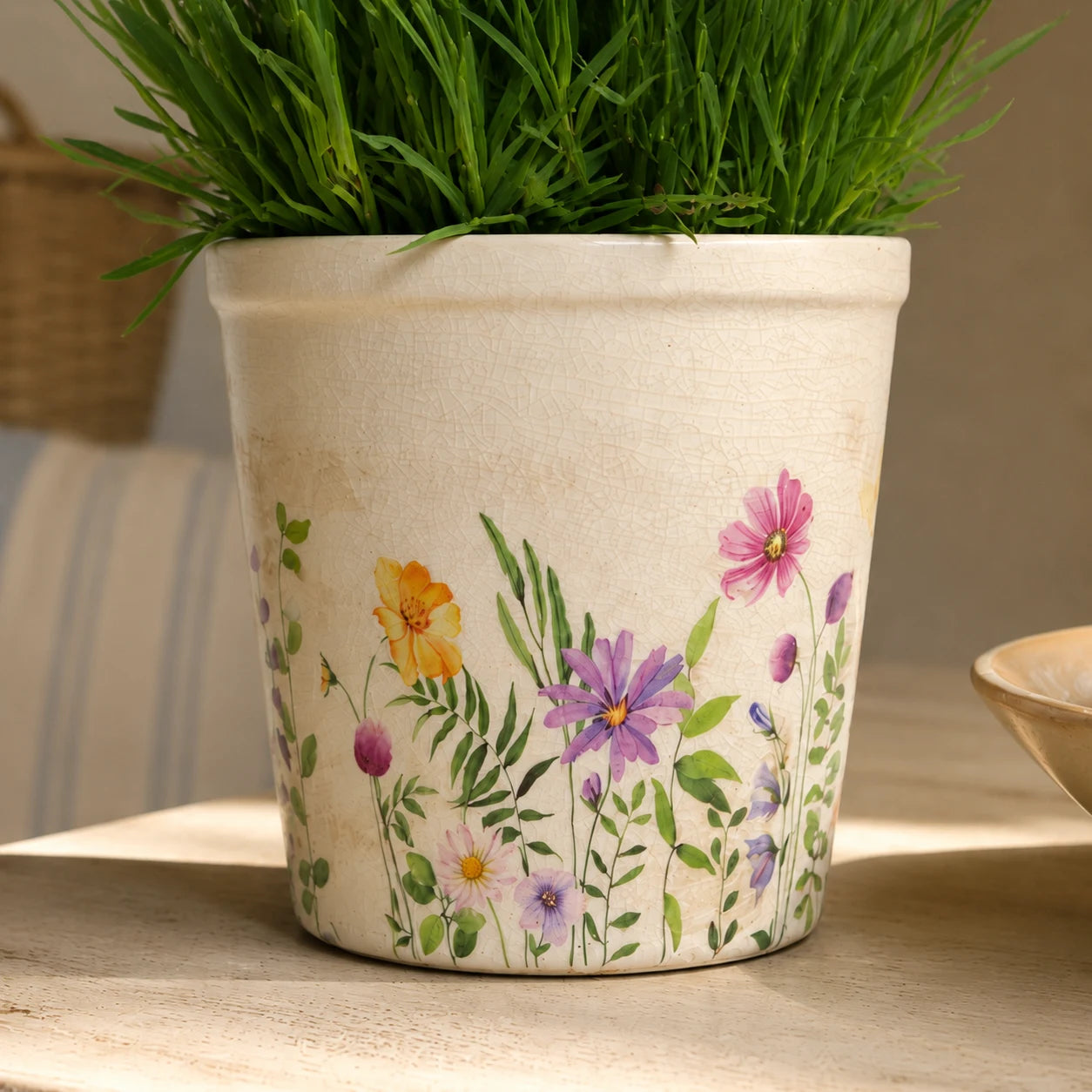 Large Floral Motif Planter