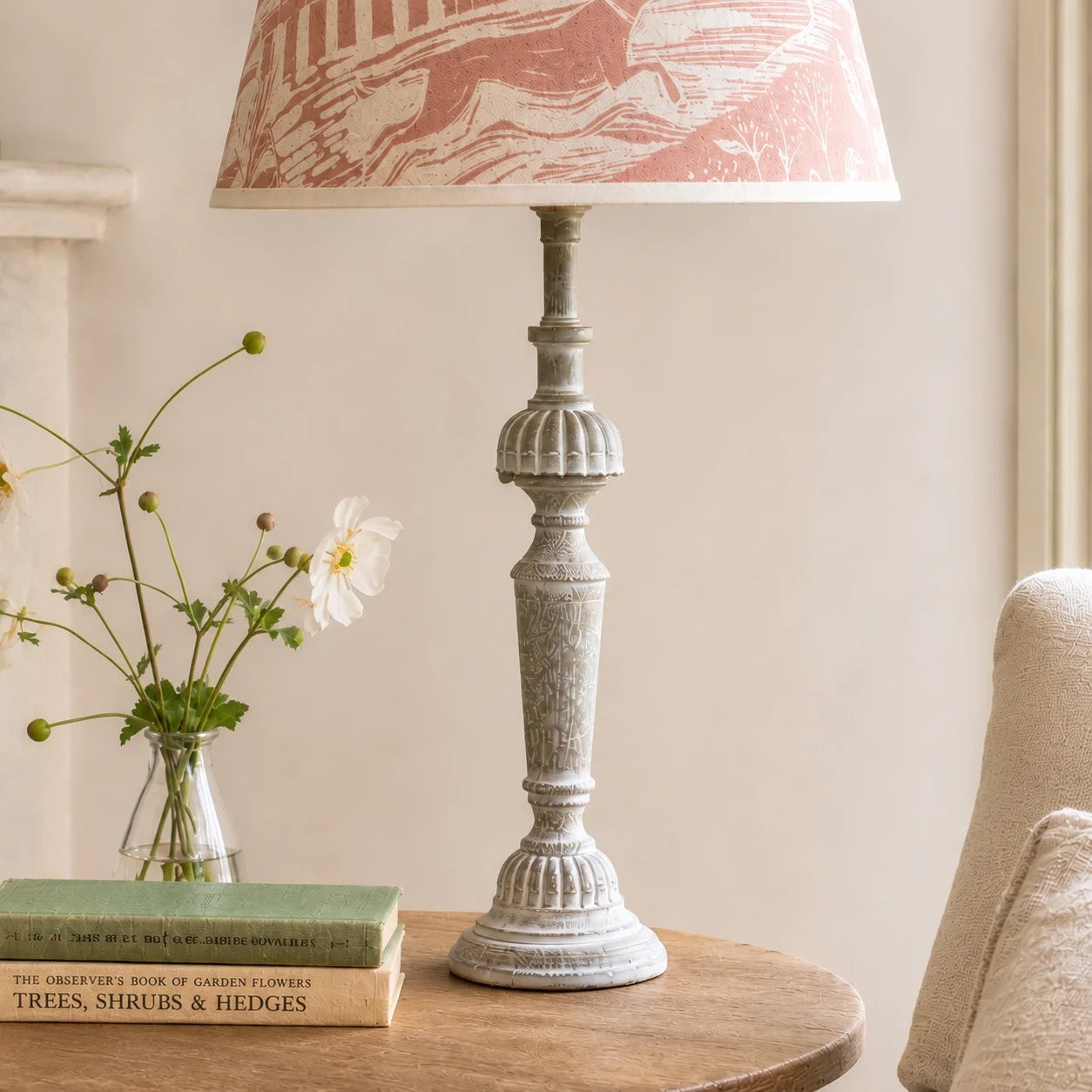 Vintage White Lamp Base