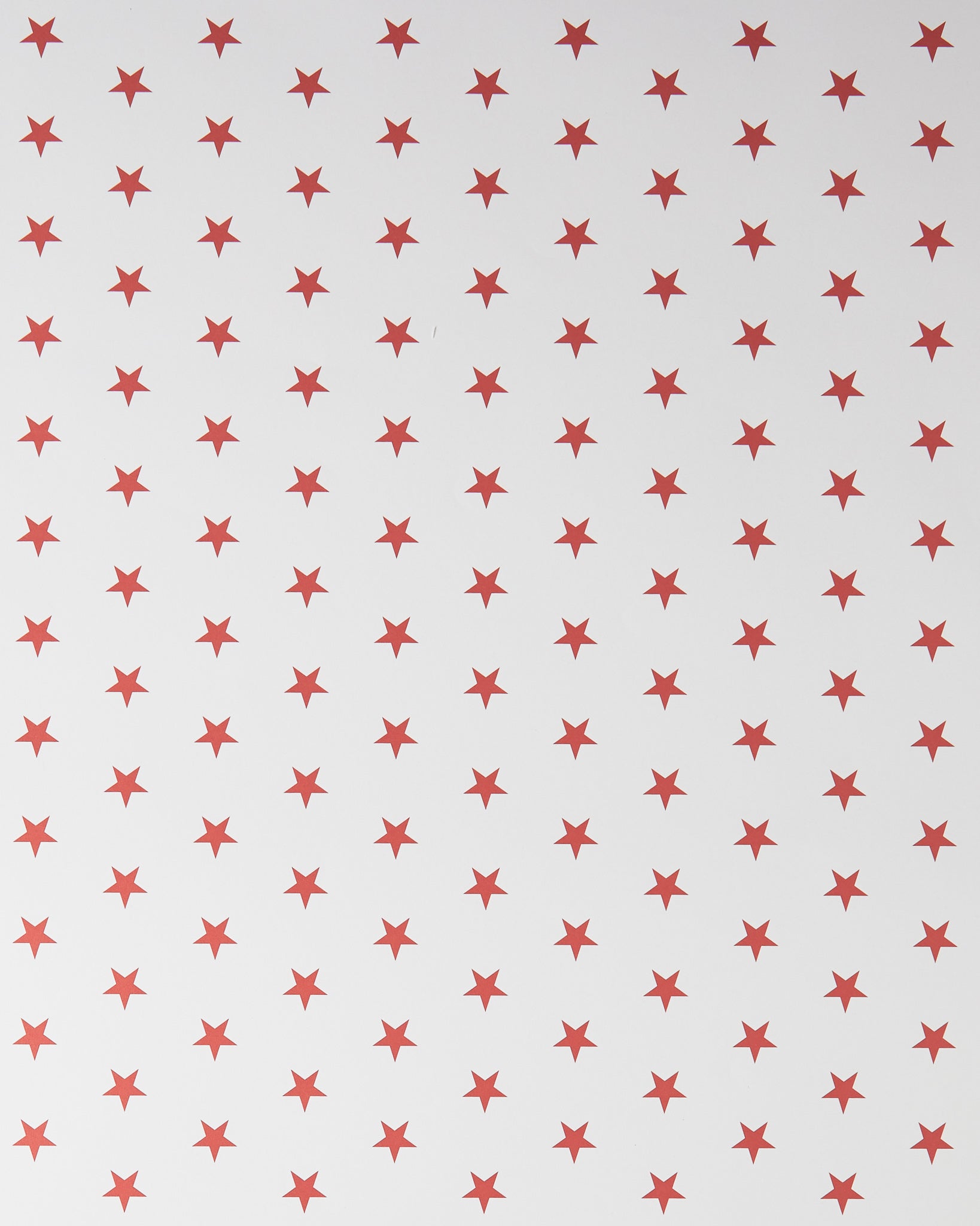 Wrapping Paper - White with Red Medium Star