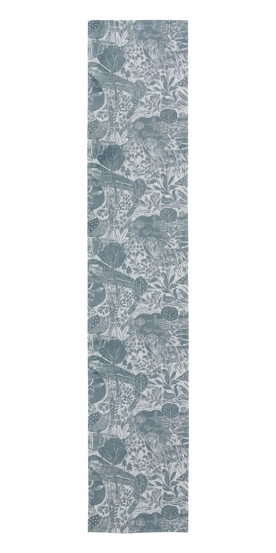 Sam Wilson Owl and Fox Grey Table Runner - Studio