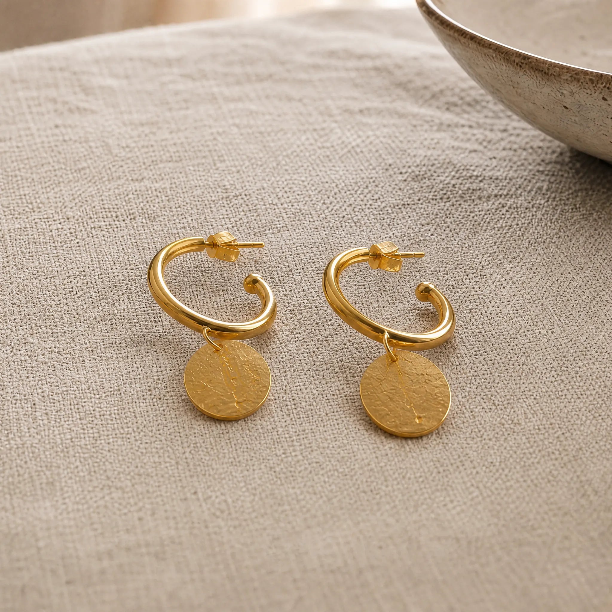 Esta Hoop Earrings - Gold