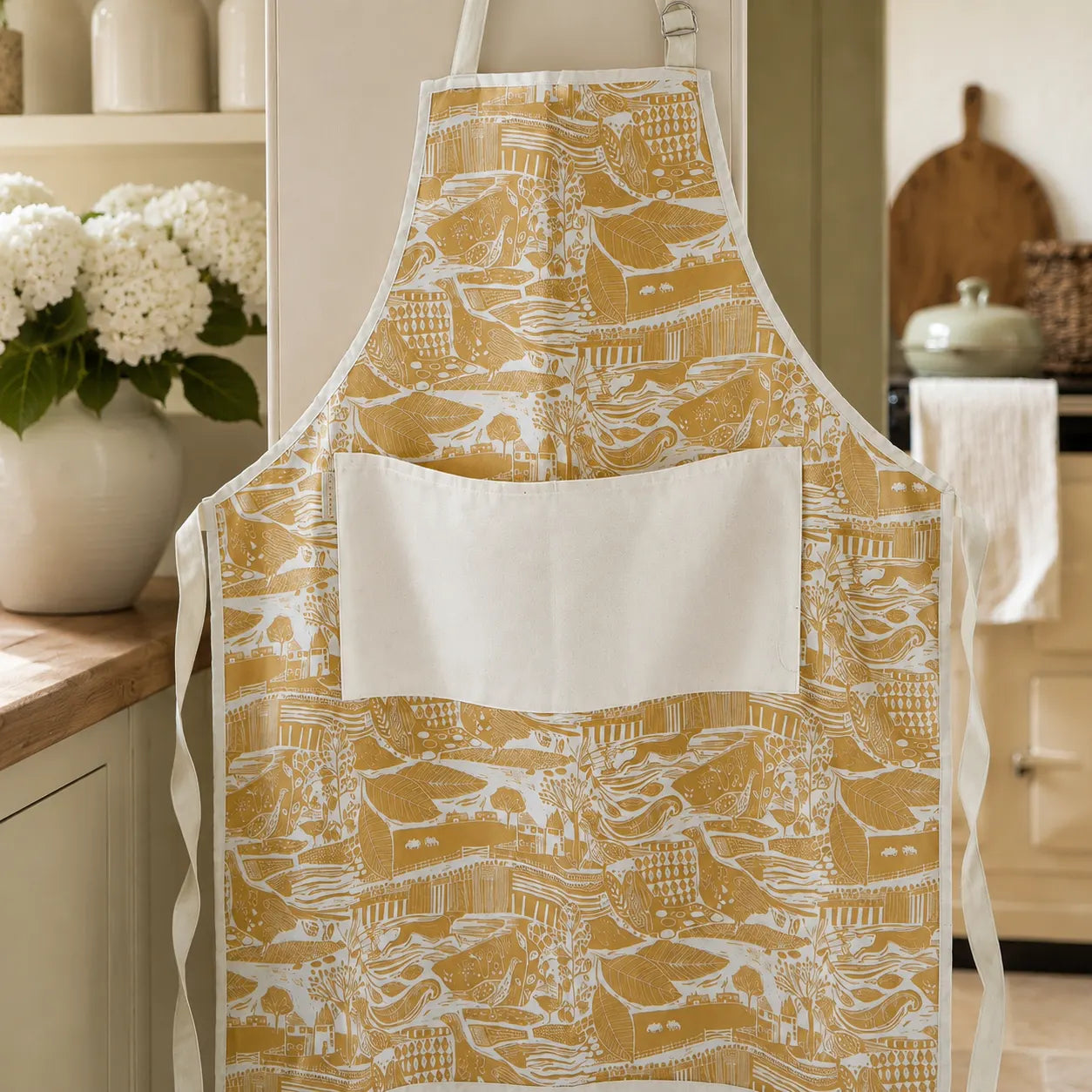 Sam Wilson Through The Fields Ochre Apron - Zoomed