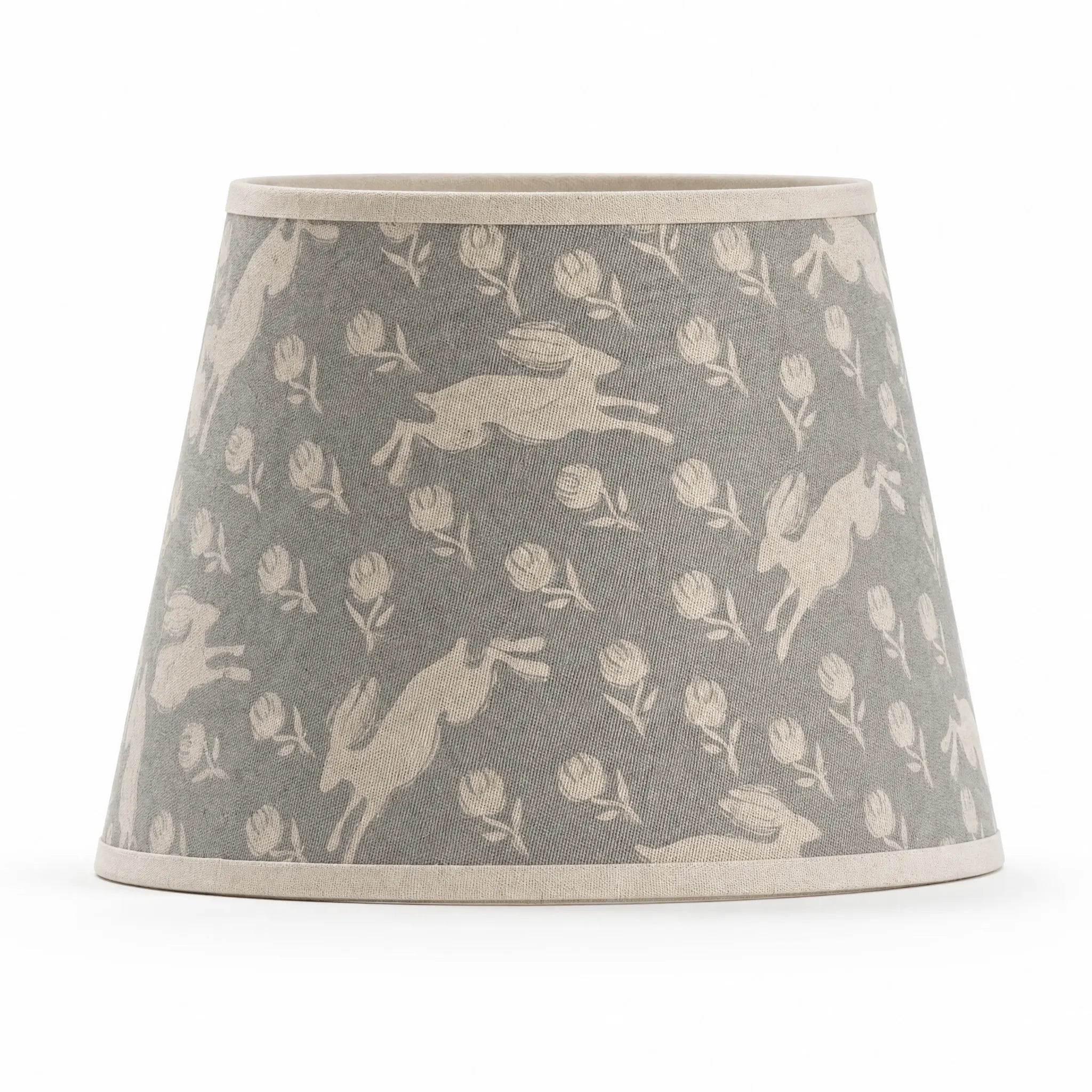 Running Hare (White on Grey) Lampshade