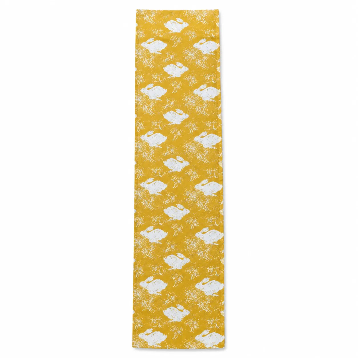 Sam Wilson Headlong Hare Yellow Ochre Table Runner - Studio