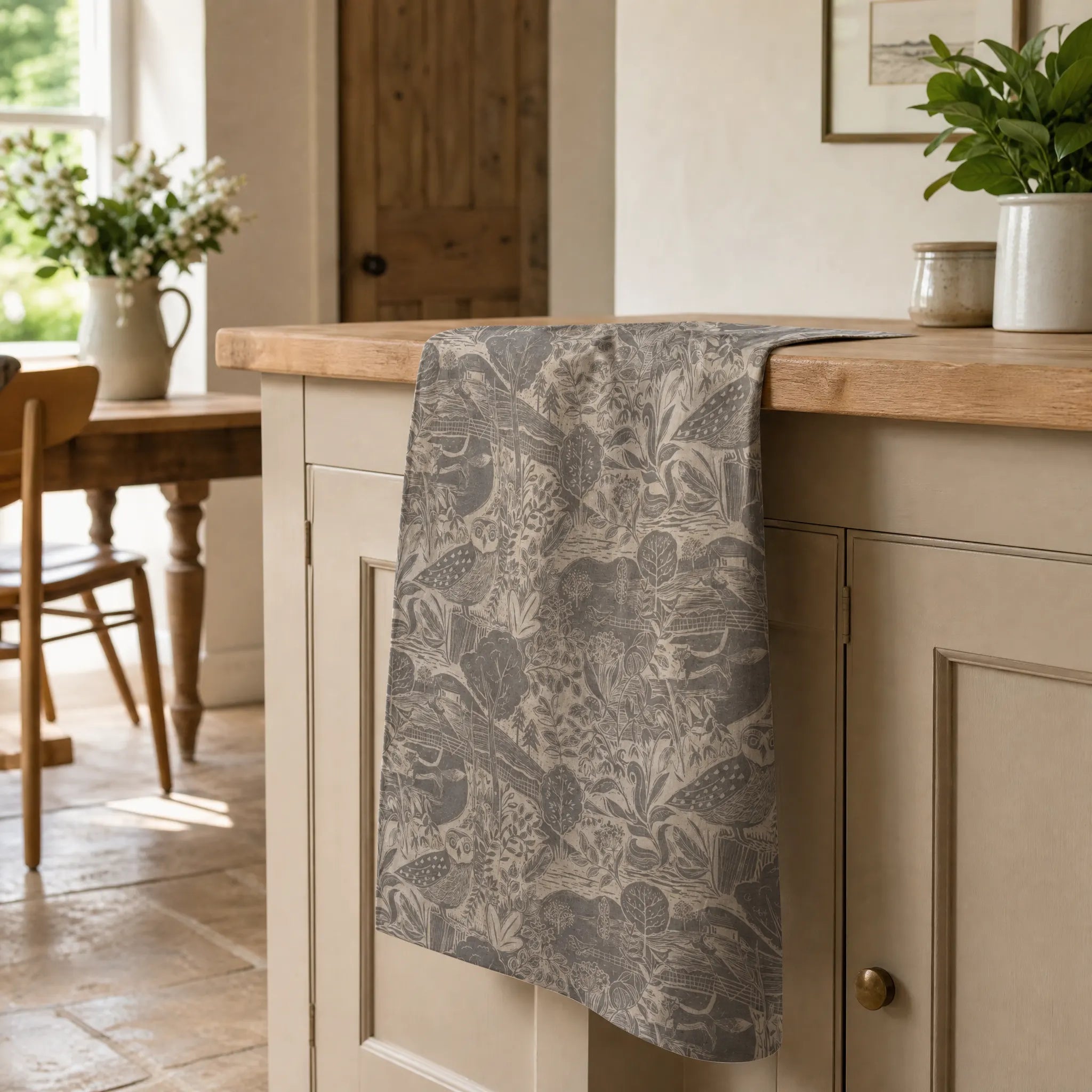 Sam Wilson Owl and Fox Tea Towel