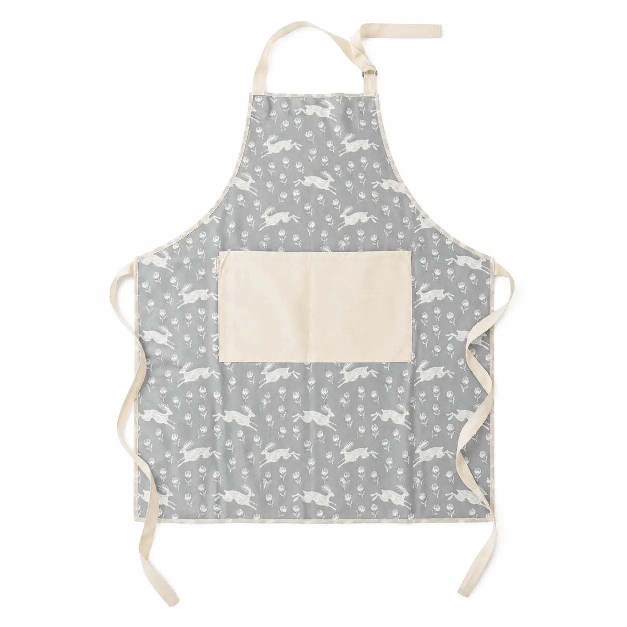 Sam Wilson Running Hare Grey Pattern Apron - Studio