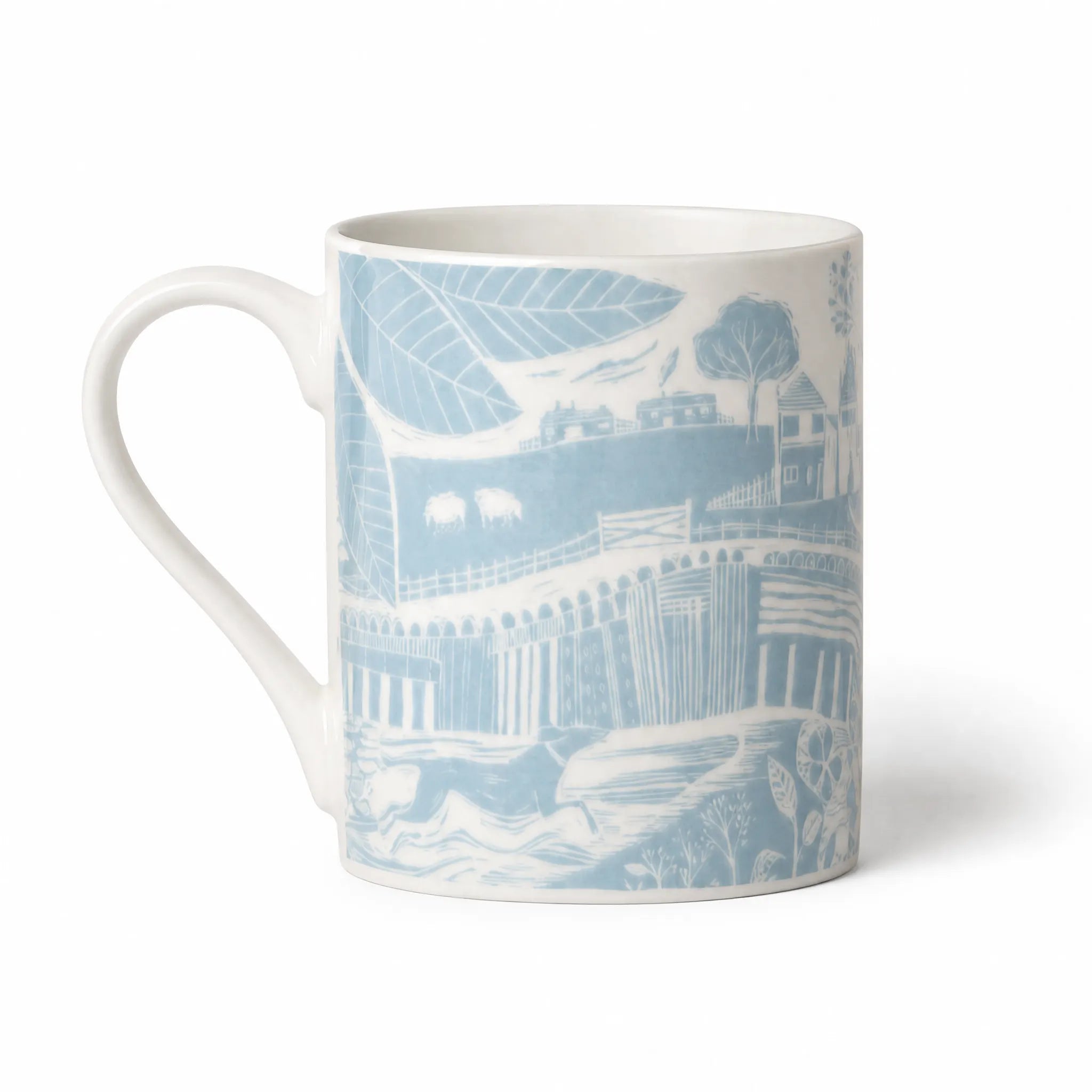 Sam Wilson Through The Fields Duck Egg Blue Mug