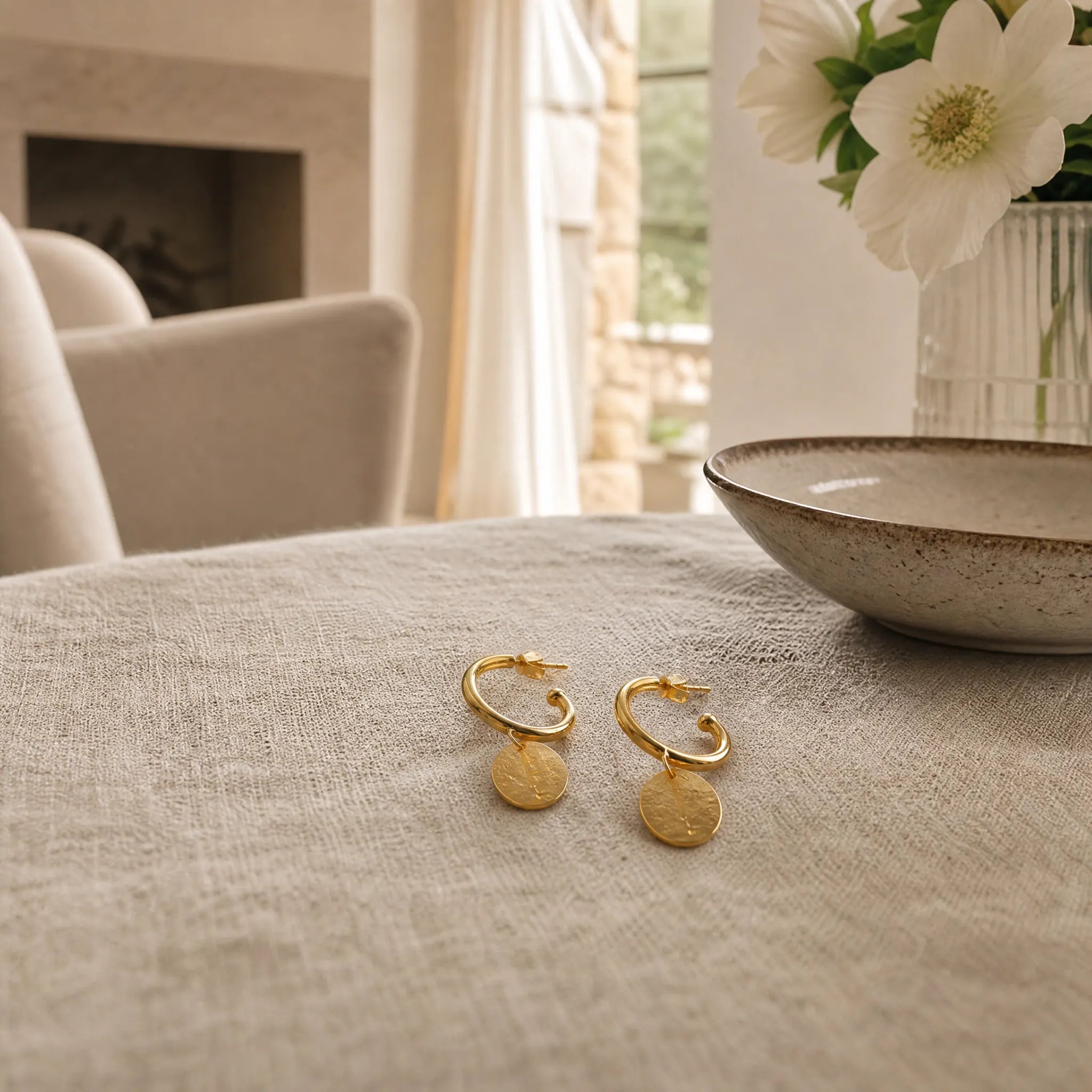 Esta Hoop Earrings - Gold
