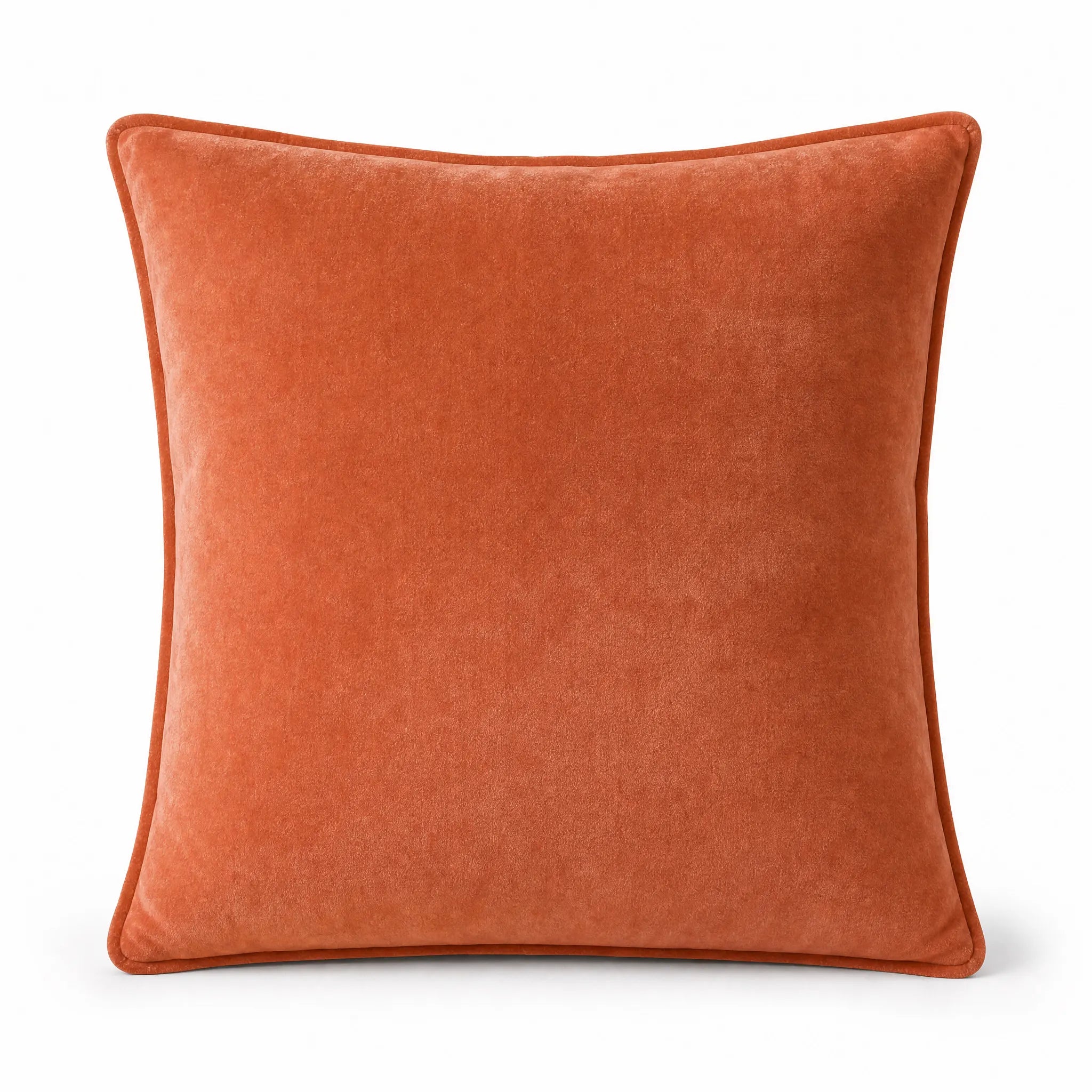 Sam Wilson Burnt Orange Velvet Hemmed Cushion