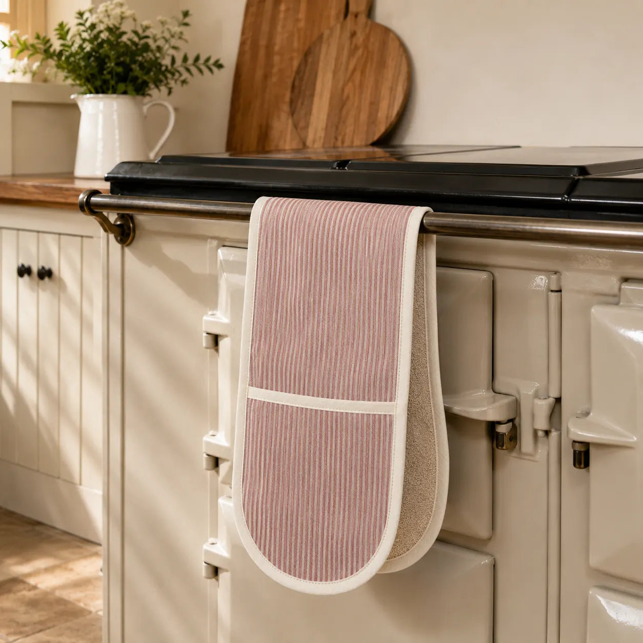 Sam Wilson Pink Stripe Oven Gloves - Main