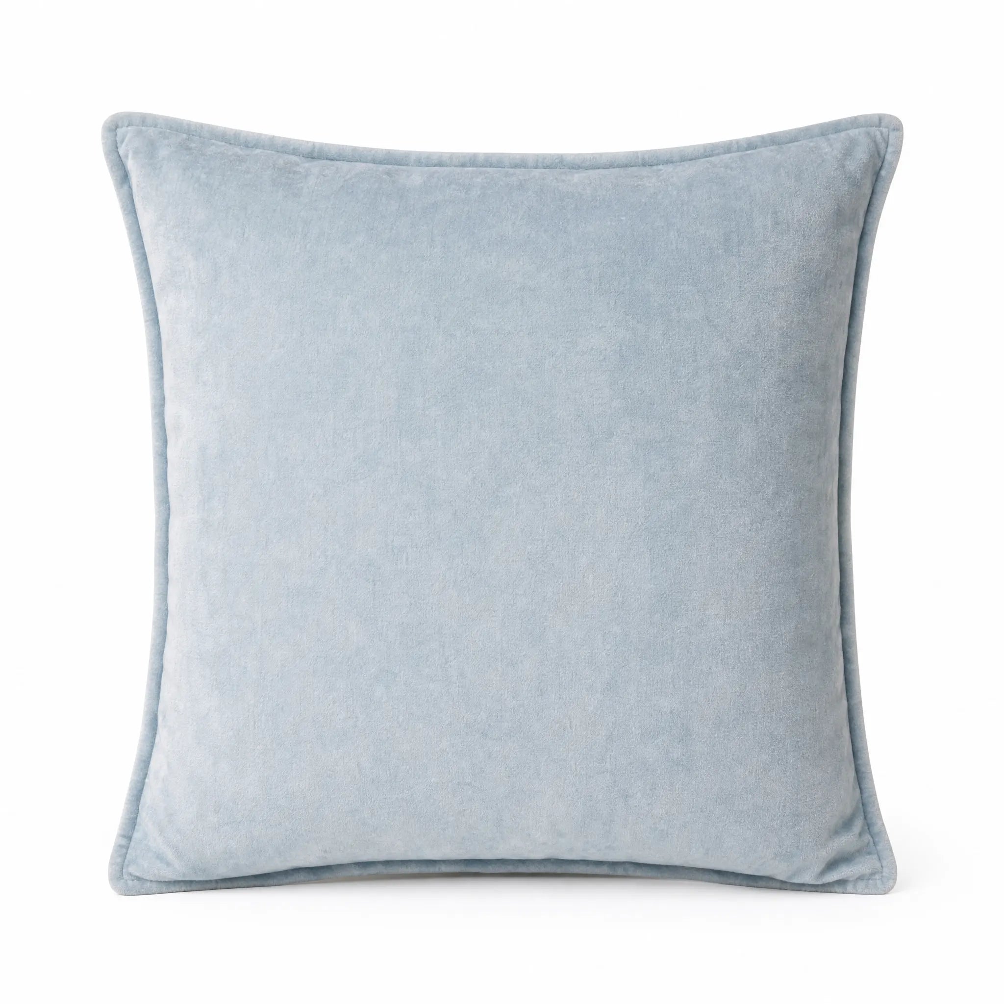 Sam Wilson Pale Blue Velvet Hemmed Cushion