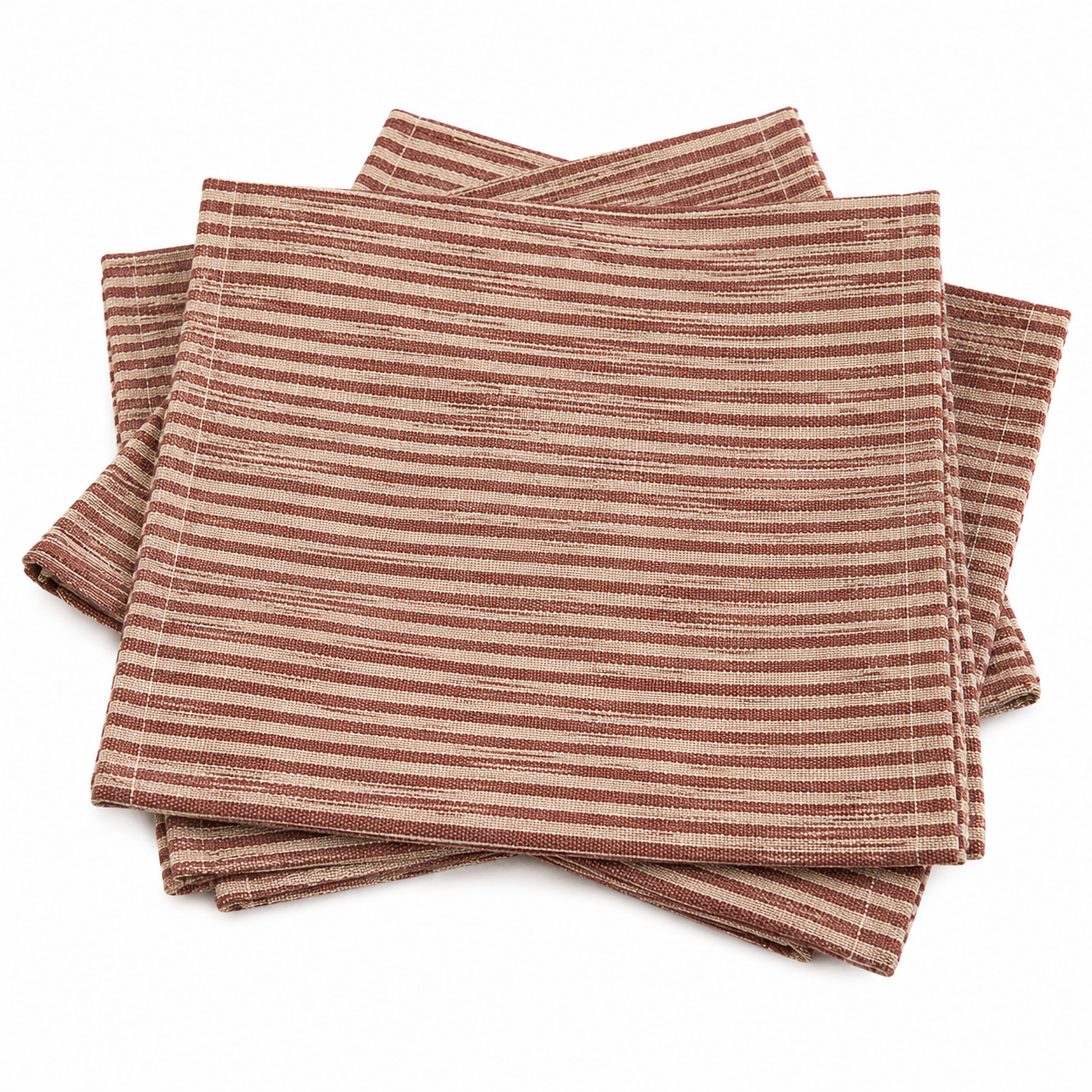 Sam Wilson Pink Stripe Napkins Set of 4 - Studio