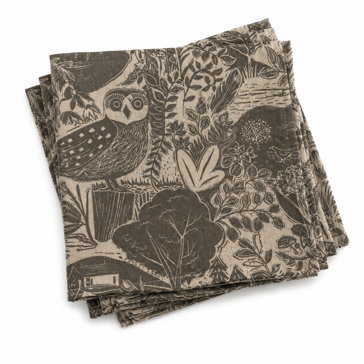 Sam Wilson Owl & Fox Napkins Set of 4 - Studio