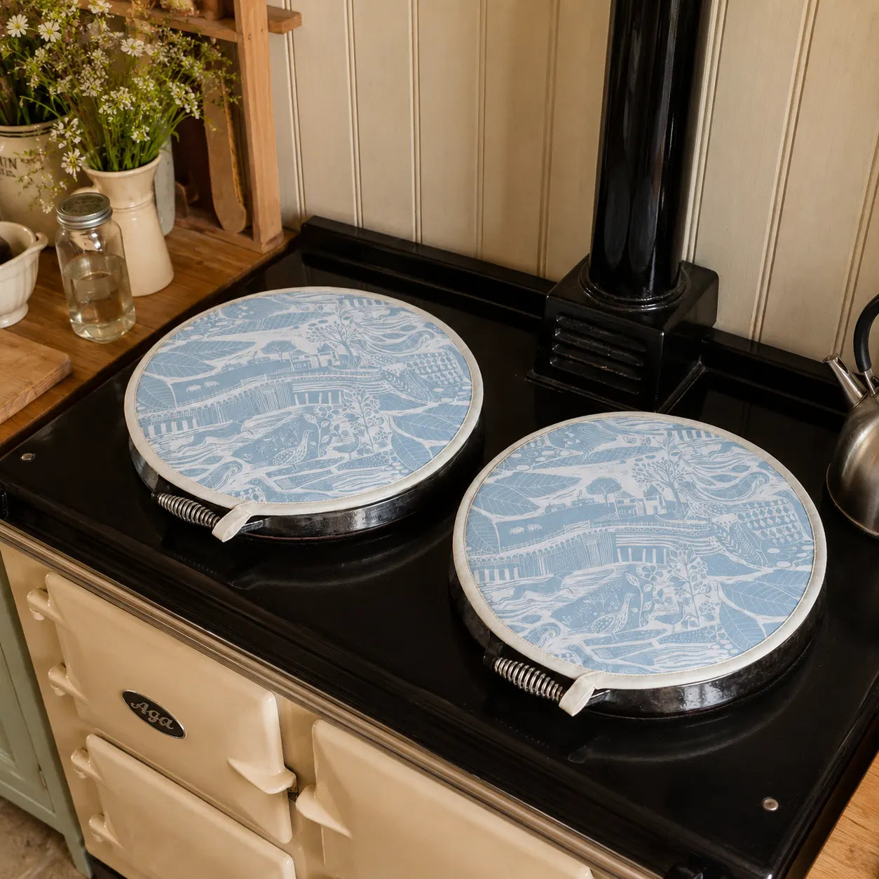 Sam Wilson Through The Fields Duck Egg Blue AGA Cover - Main