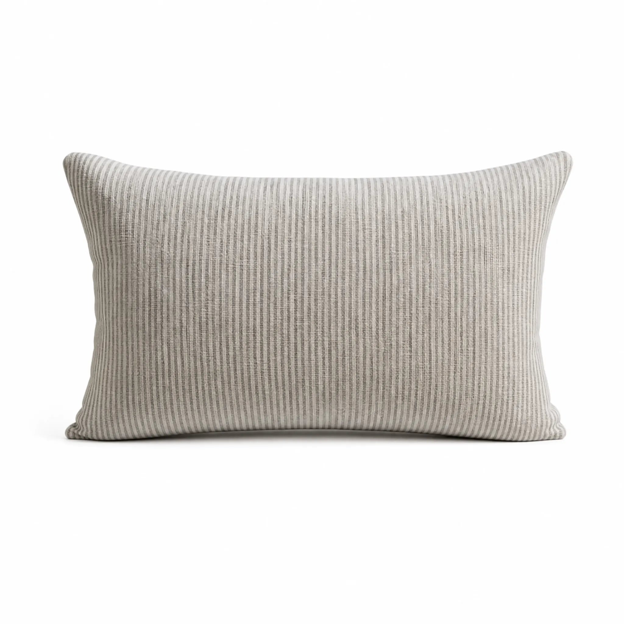 Sam Wilson Grey Stripe Rectangle Linen Cushion