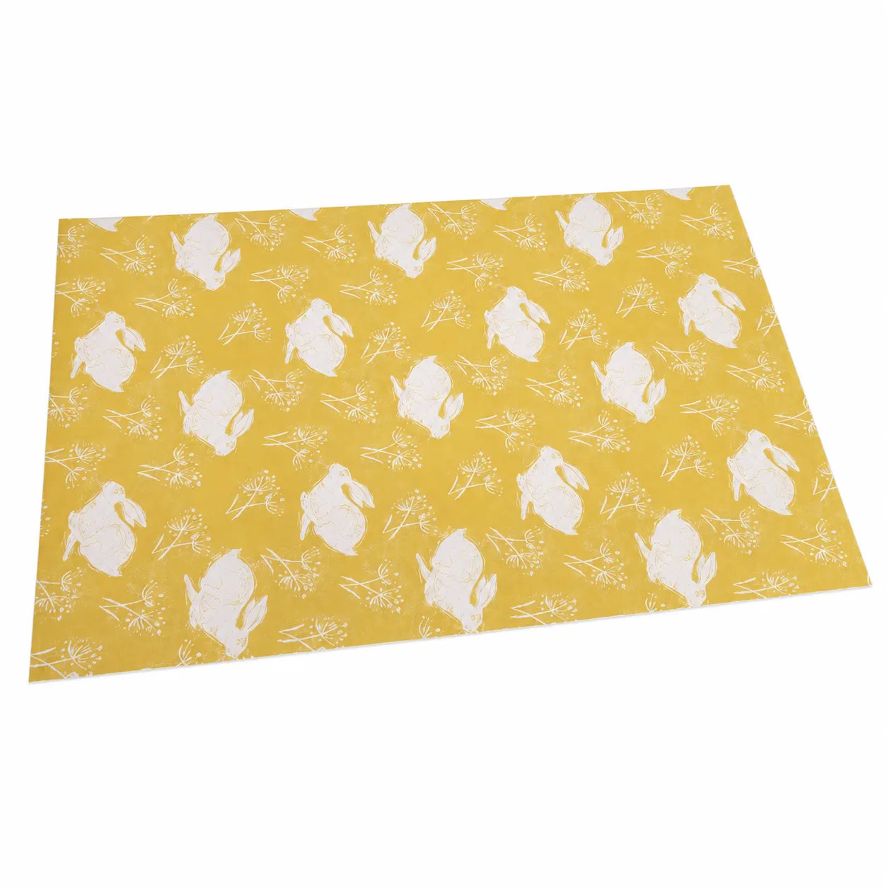 Sam Wilson Headlong Hare Yellow Ochre Gift Wrap - Studio