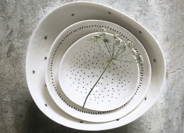 Set of 3 Bowls - Stars, Dashes & Dots