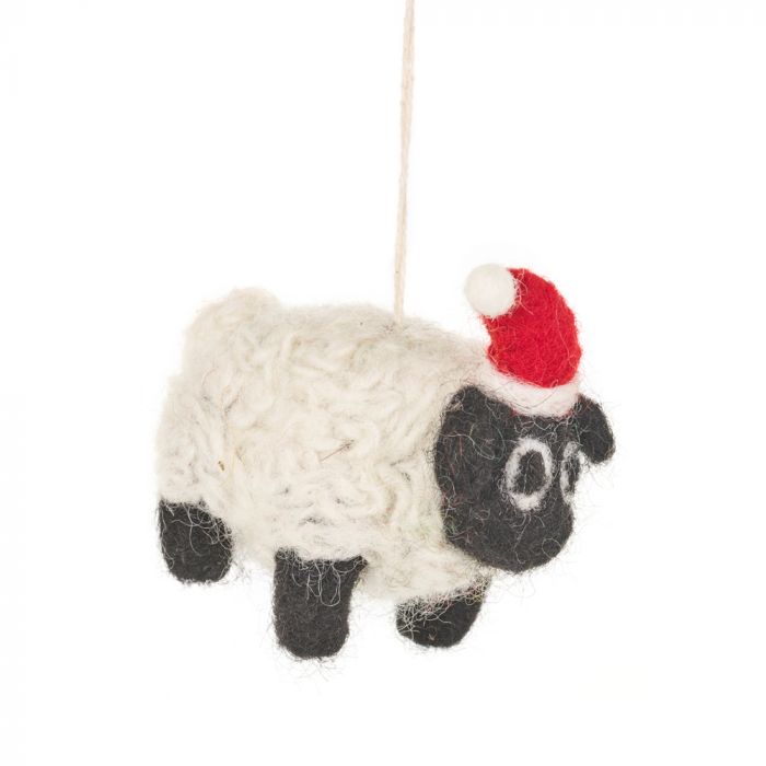 Handmade Felt Christmas Black Sheep