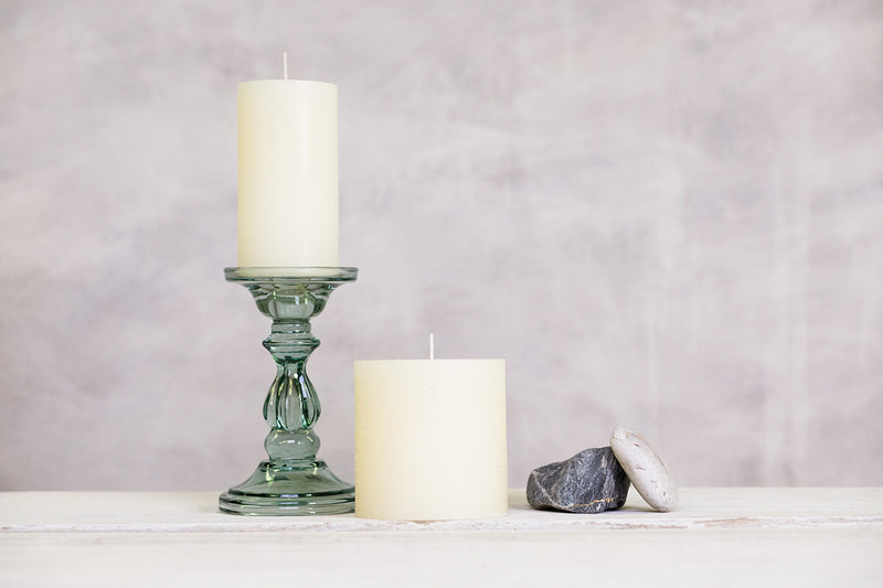 Rustic Pillar Candles - Ivory