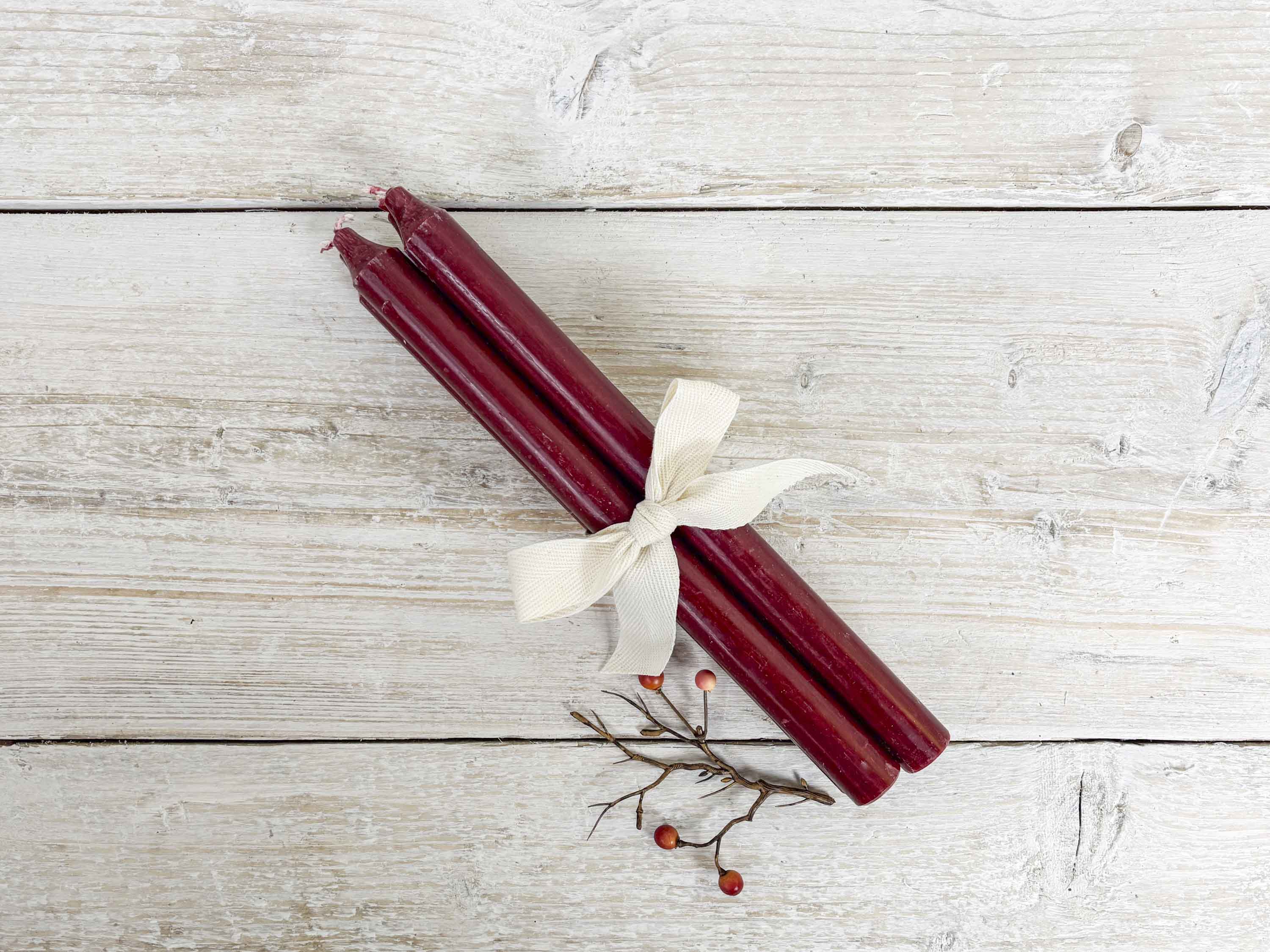 Rustic Dinner Candle Bundle - Bordeaux