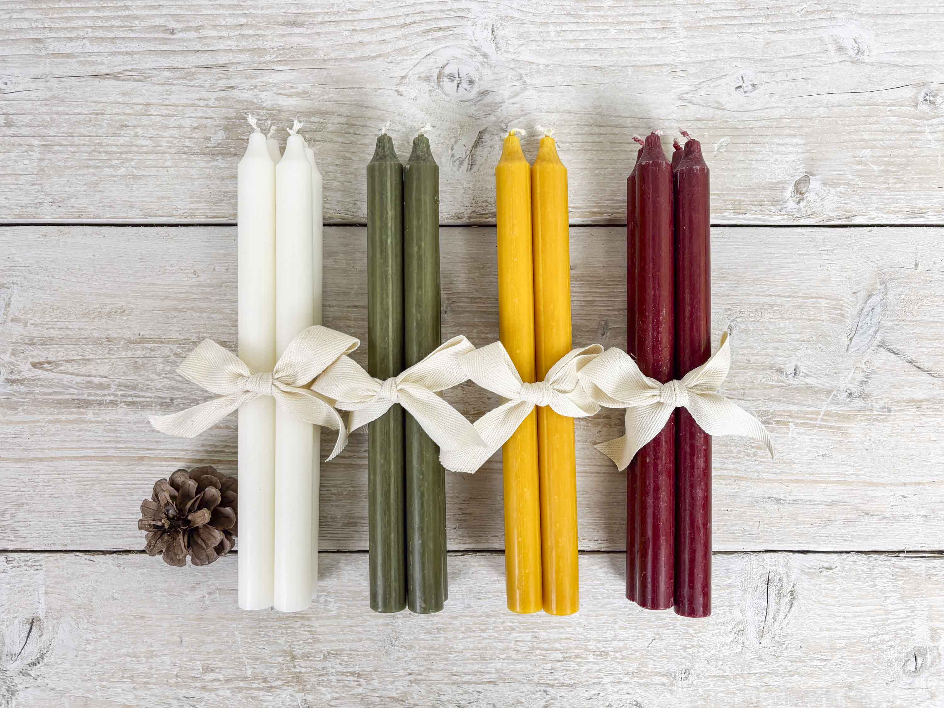 Rustic Dinner Candle Bundle - Forest Green