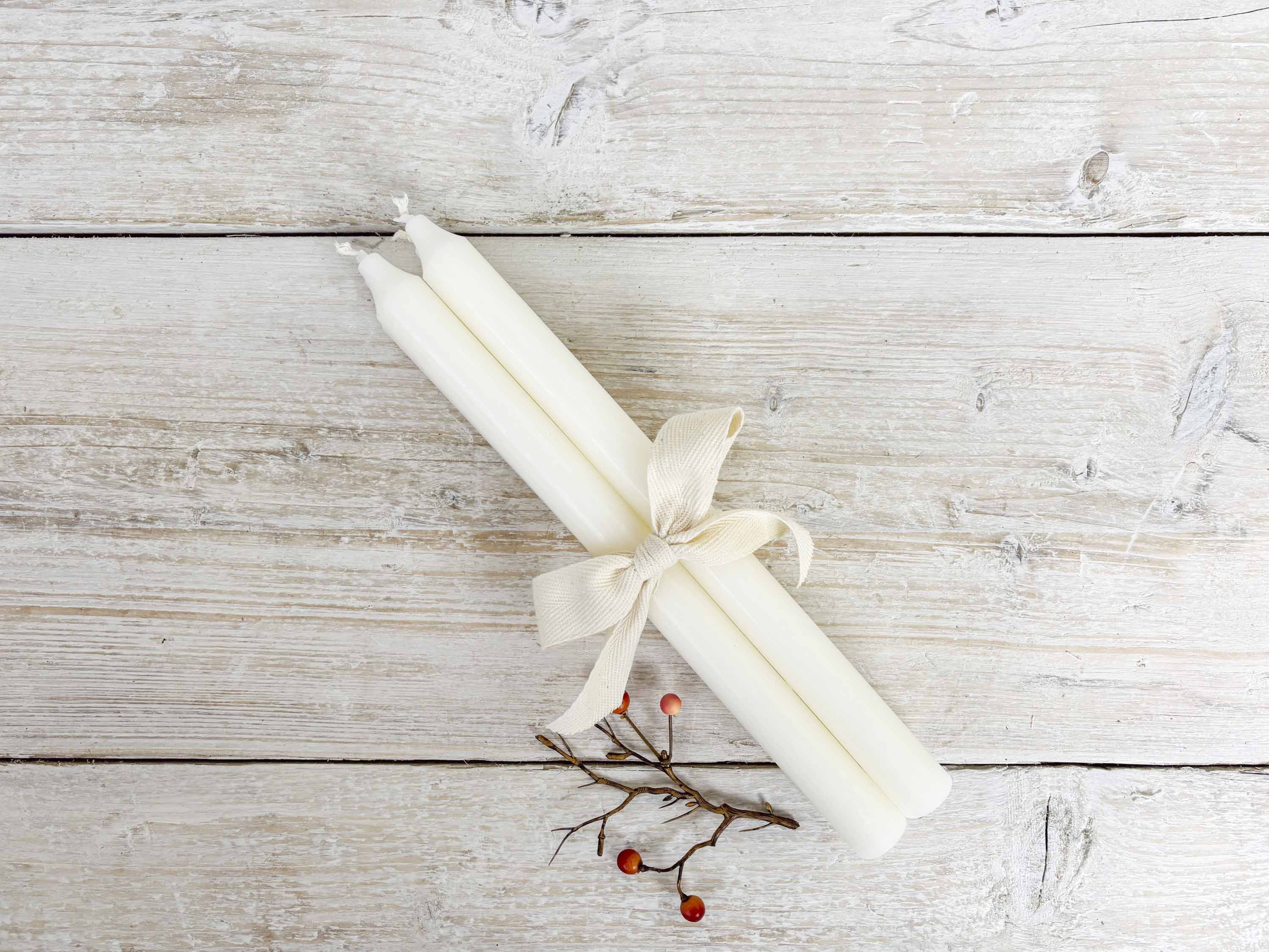 Rustic Dinner Candle Bundle - Ivory
