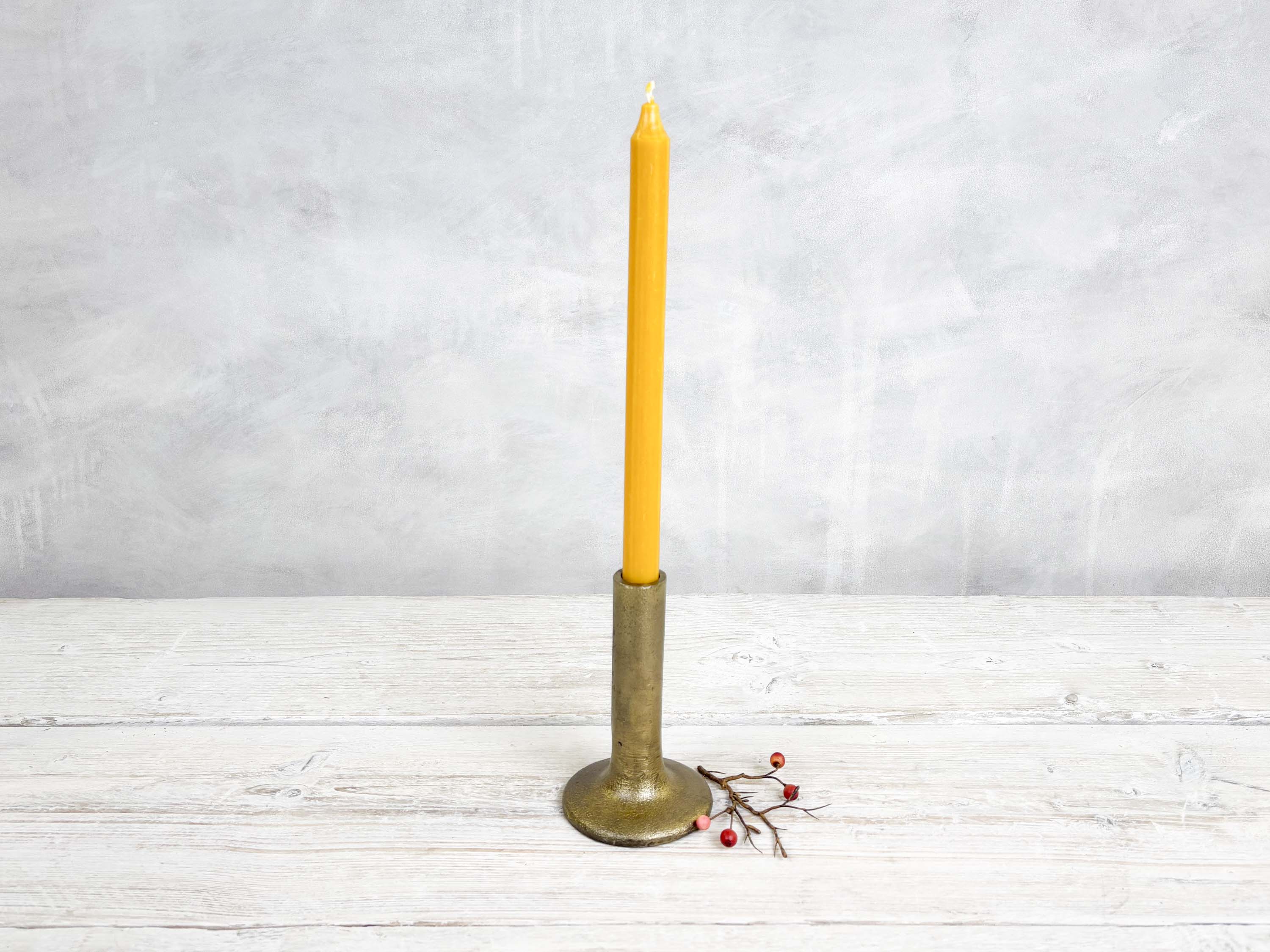 Brass Dinner Candle Holder - Large