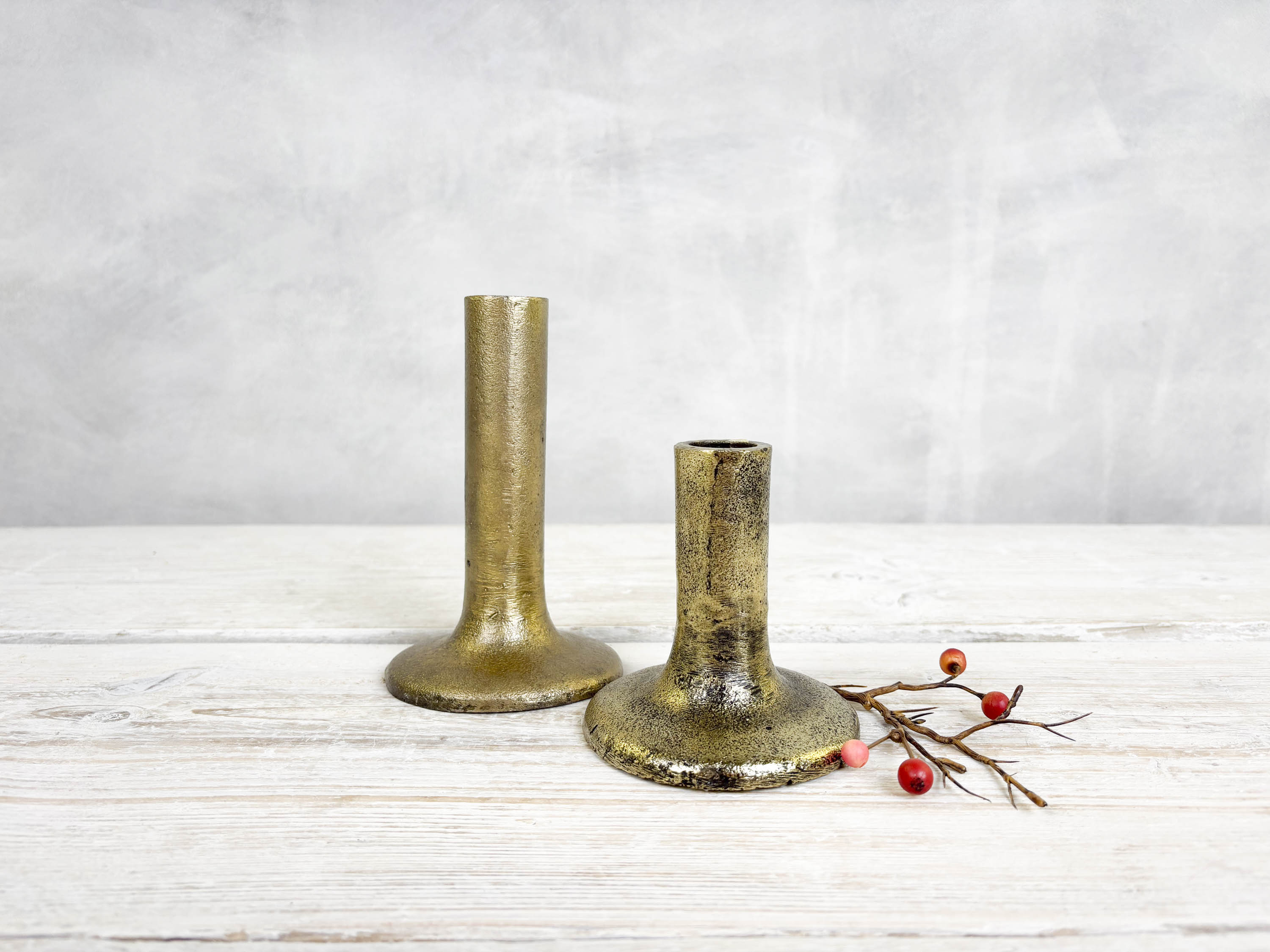 Brass Dinner Candle Holder - Small
