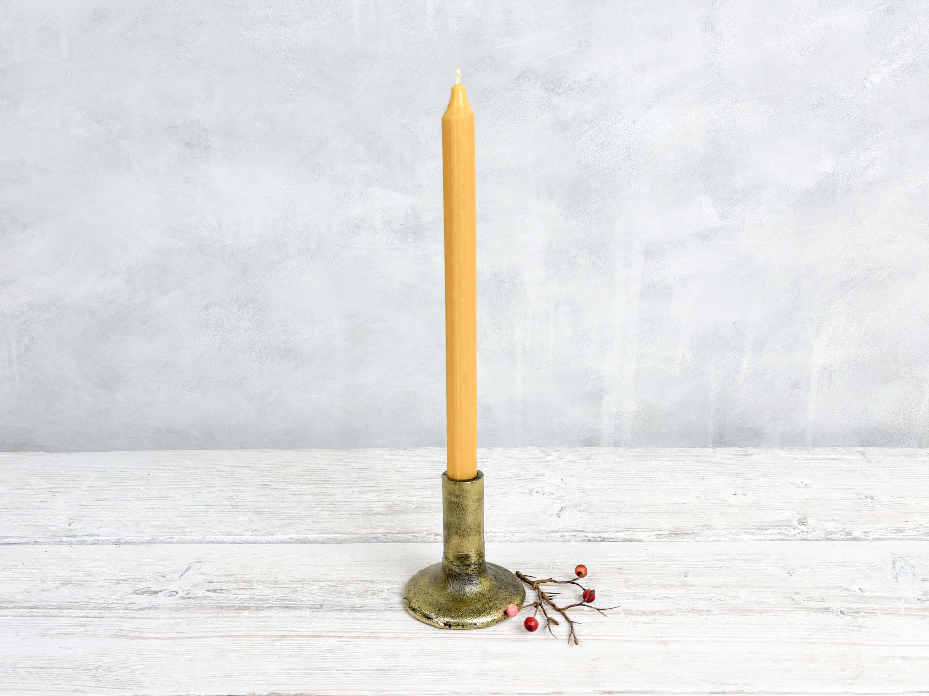 Brass Dinner Candle Holder - Small