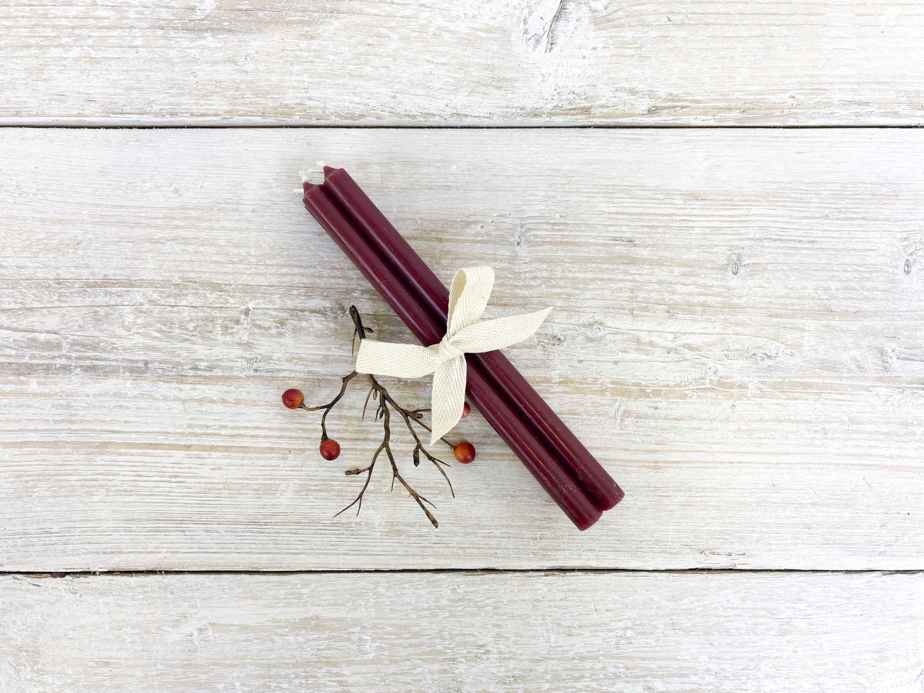 Taper Candle Bundle - Dark Red