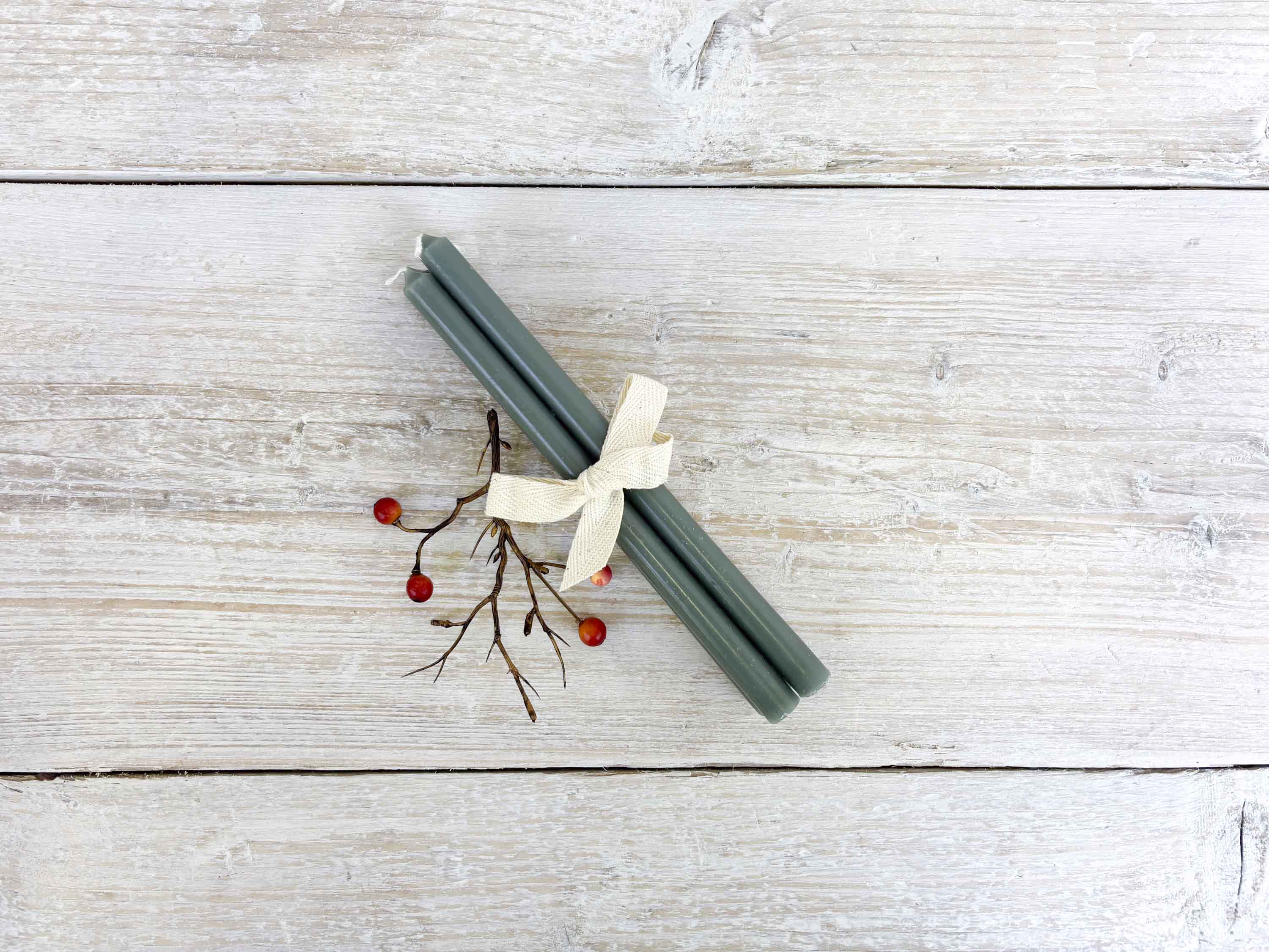Taper Candle Bundle - Moss Green