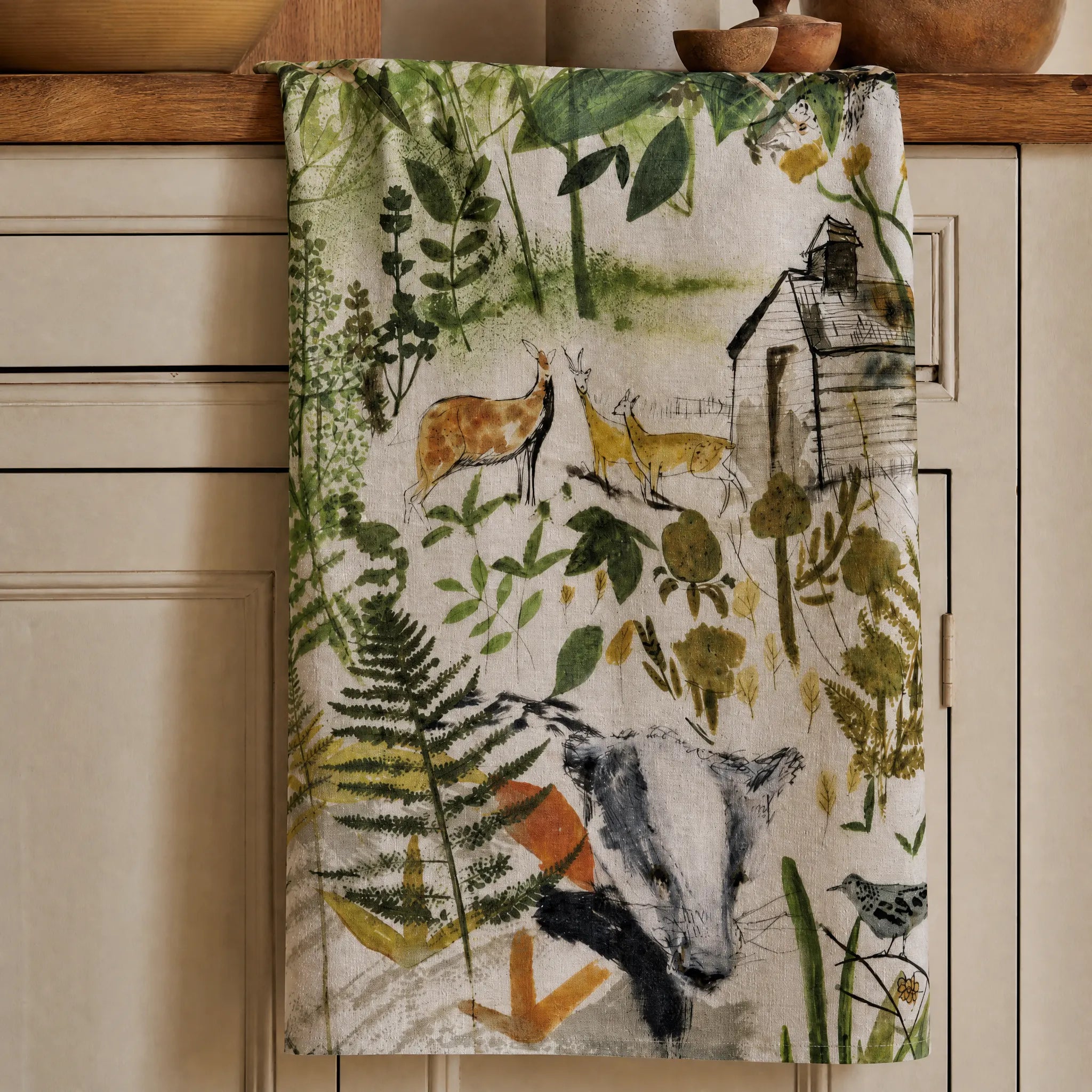 Sam Wilson In The Woods Tea Towel