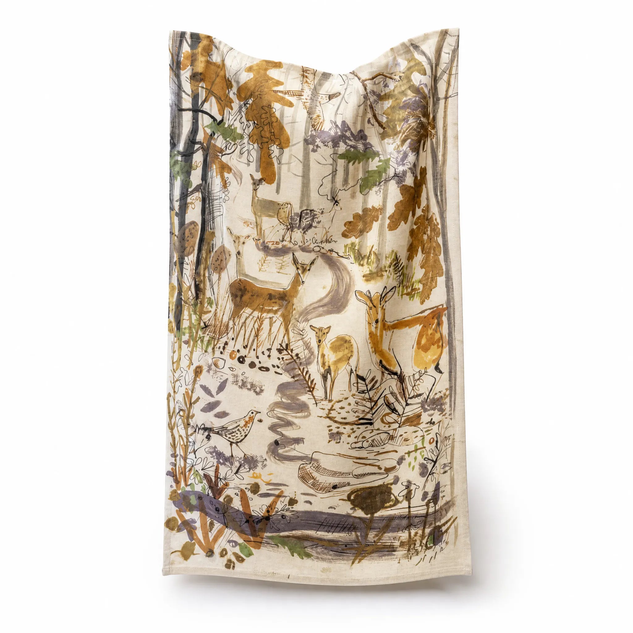 Sam Wilson Muntjac Tea Towel